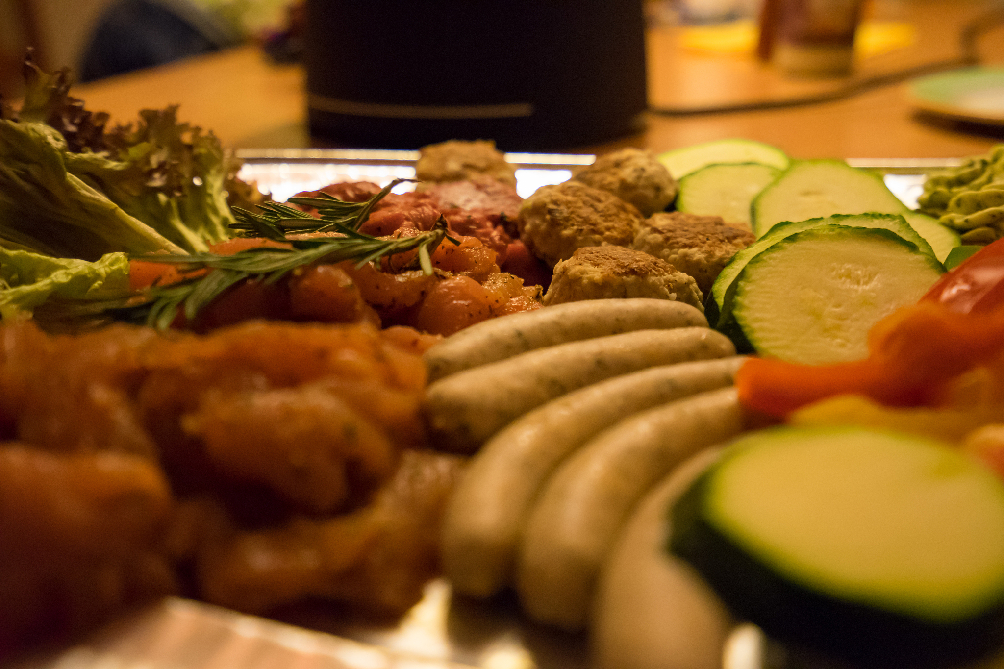close-up of foods