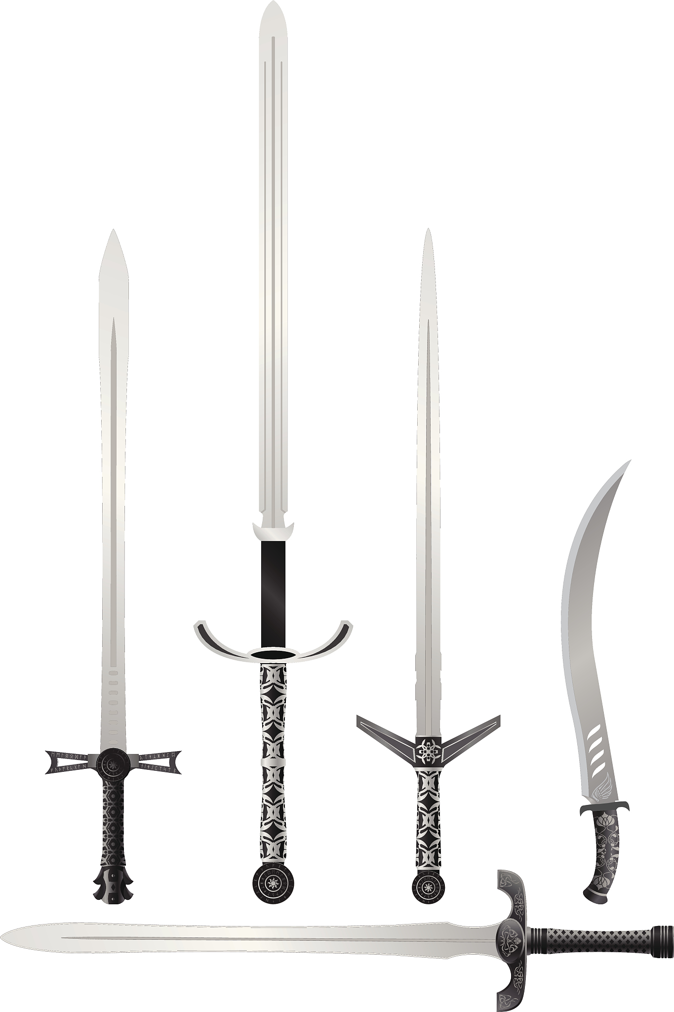 set of medieval swords