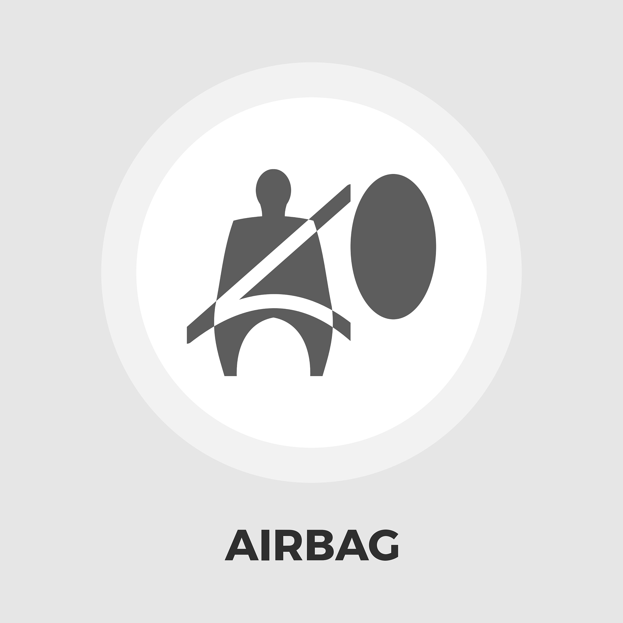 airbag flat icon