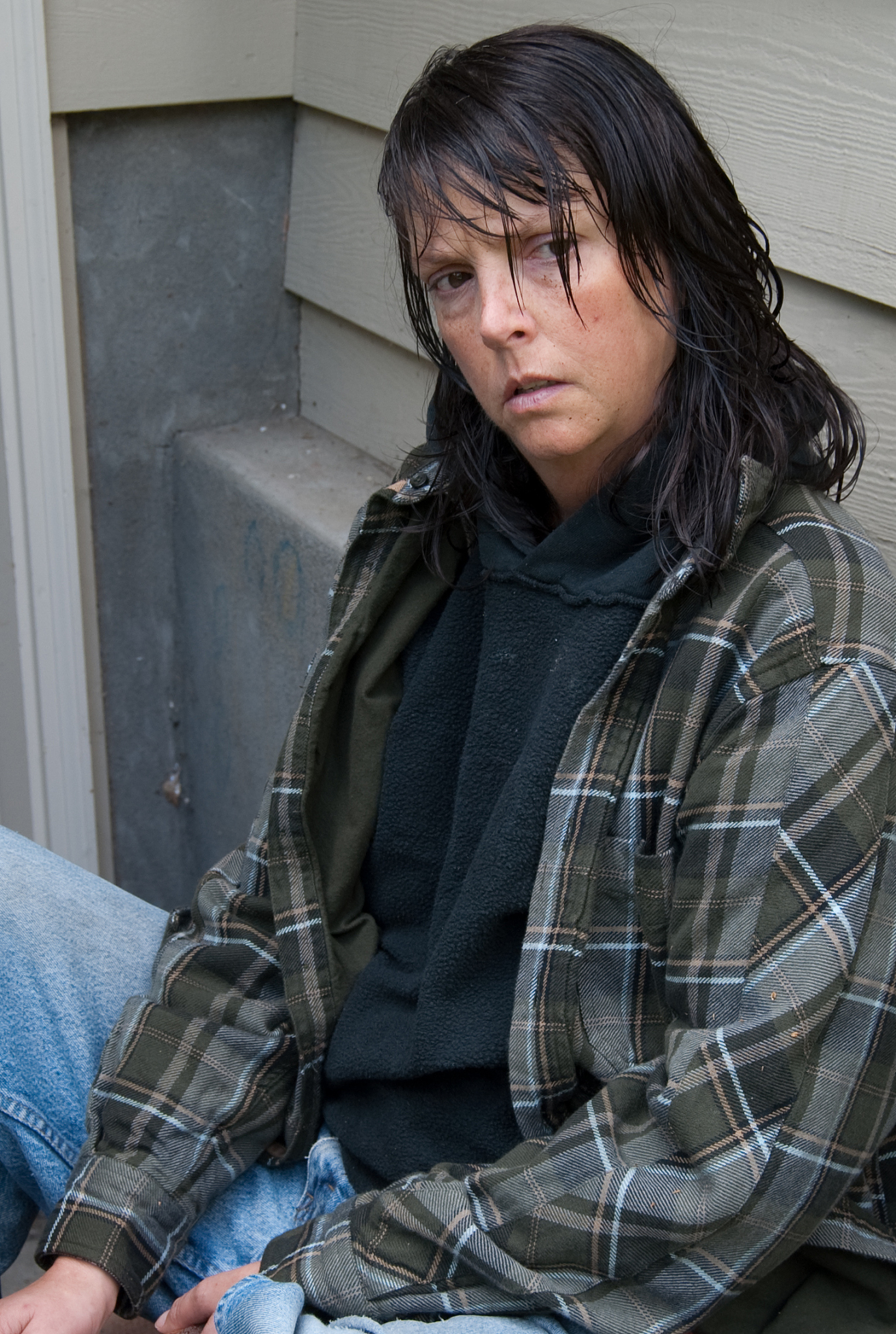 homeless woman