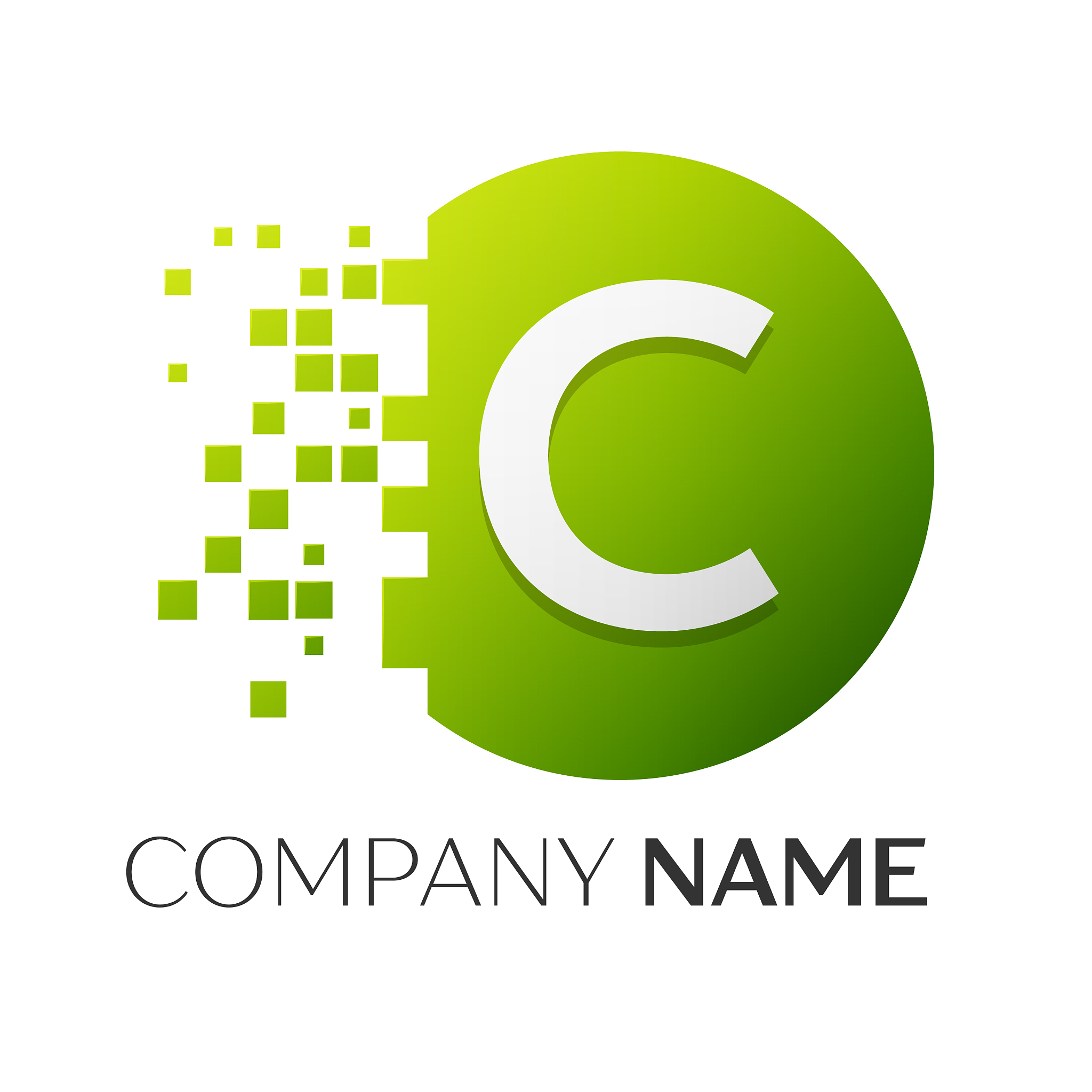 letter c logo symbol in the colorful circle