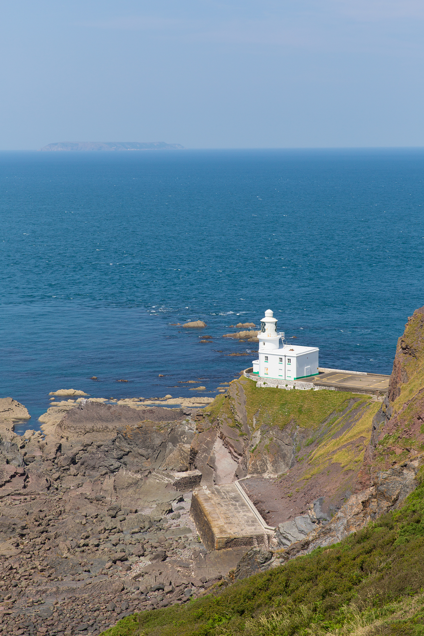 hartland point lighthouse near clovelly devon england