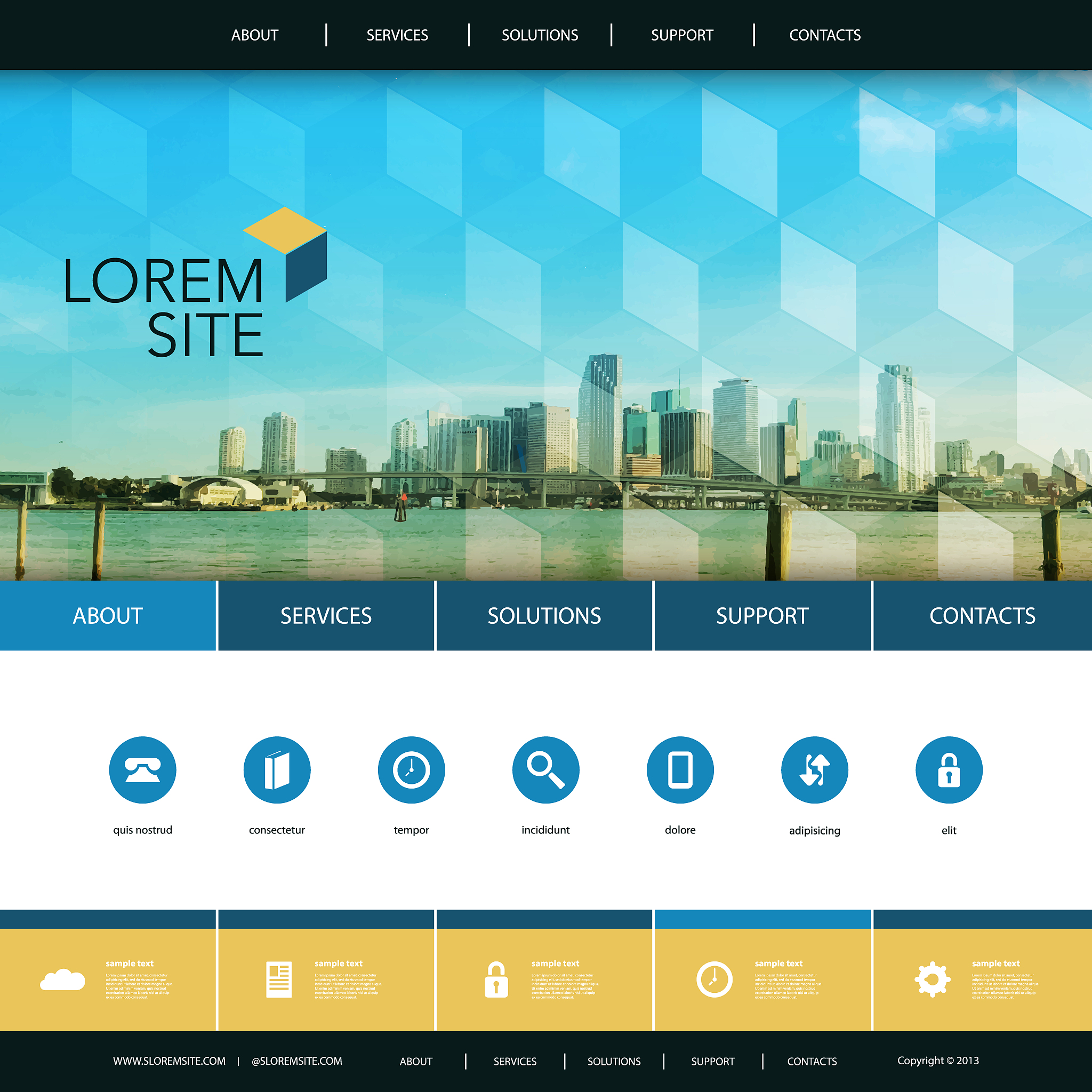 one page website template