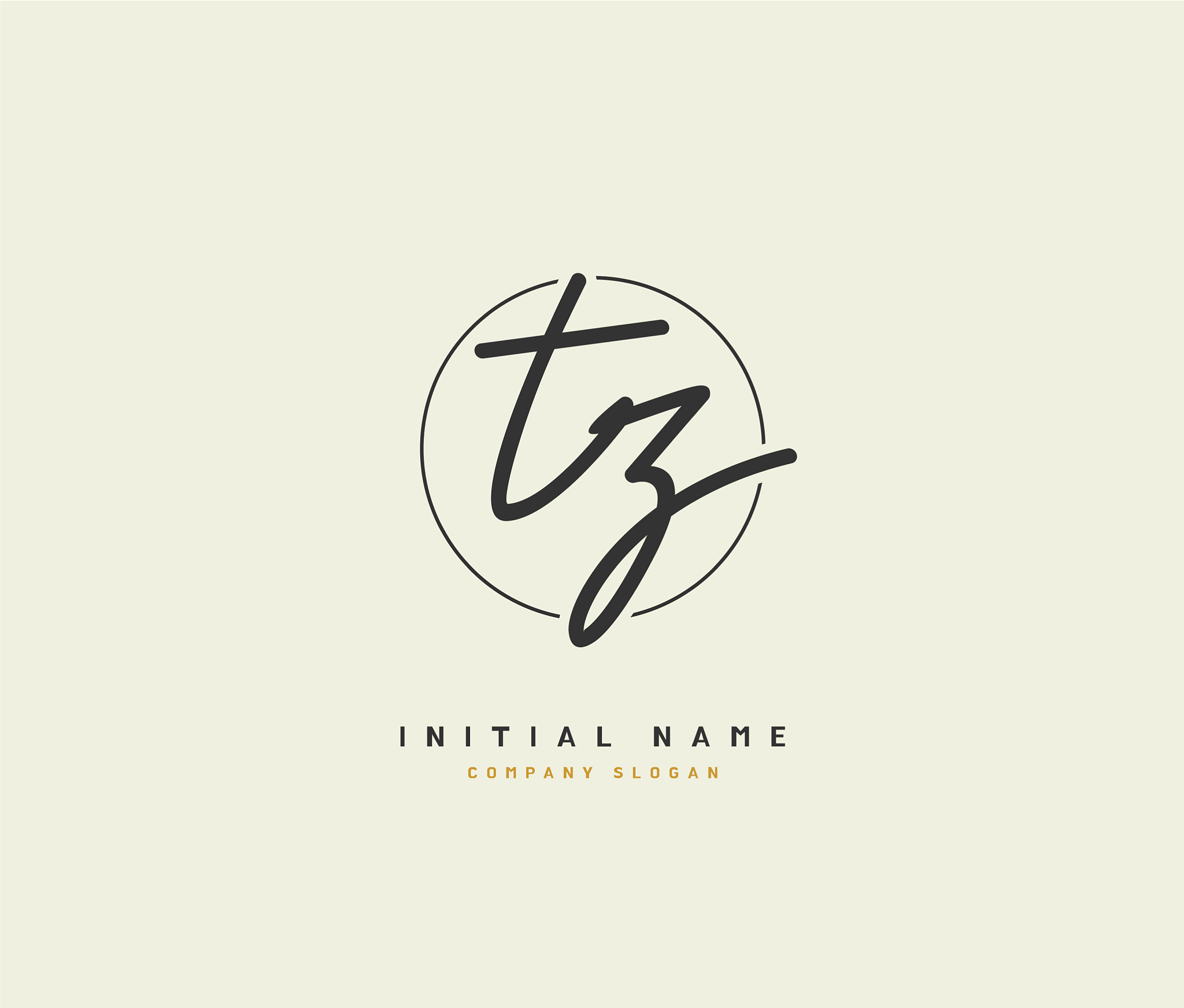 t z tz beauty initial logo handwriting logo of