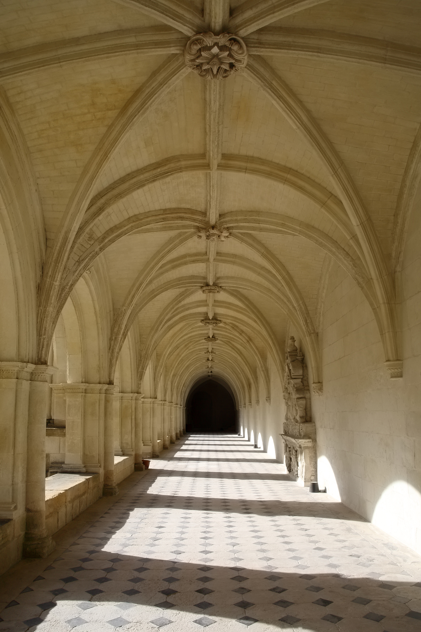 cloisters, fontevraud abbey, france.