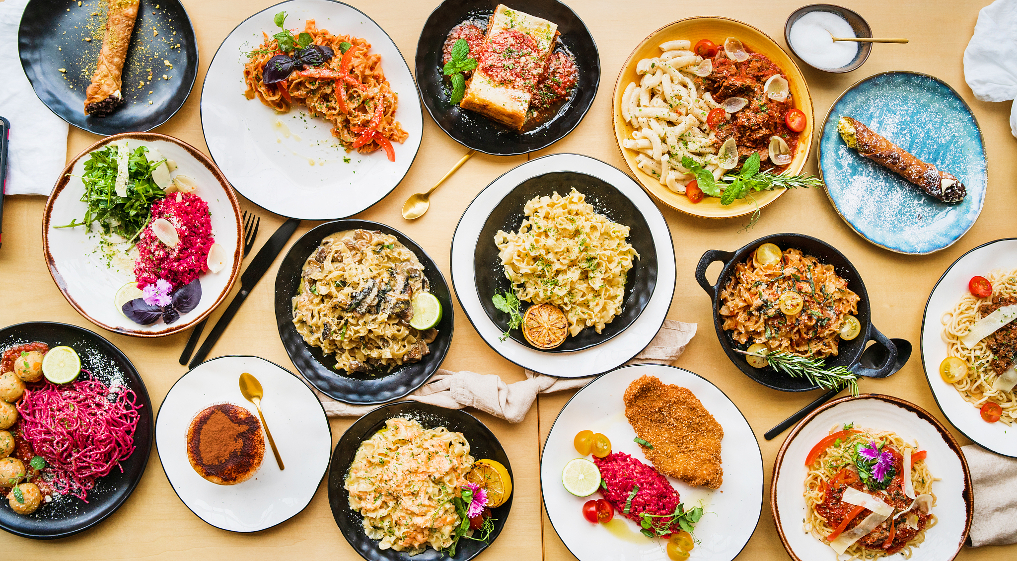 italian food background.