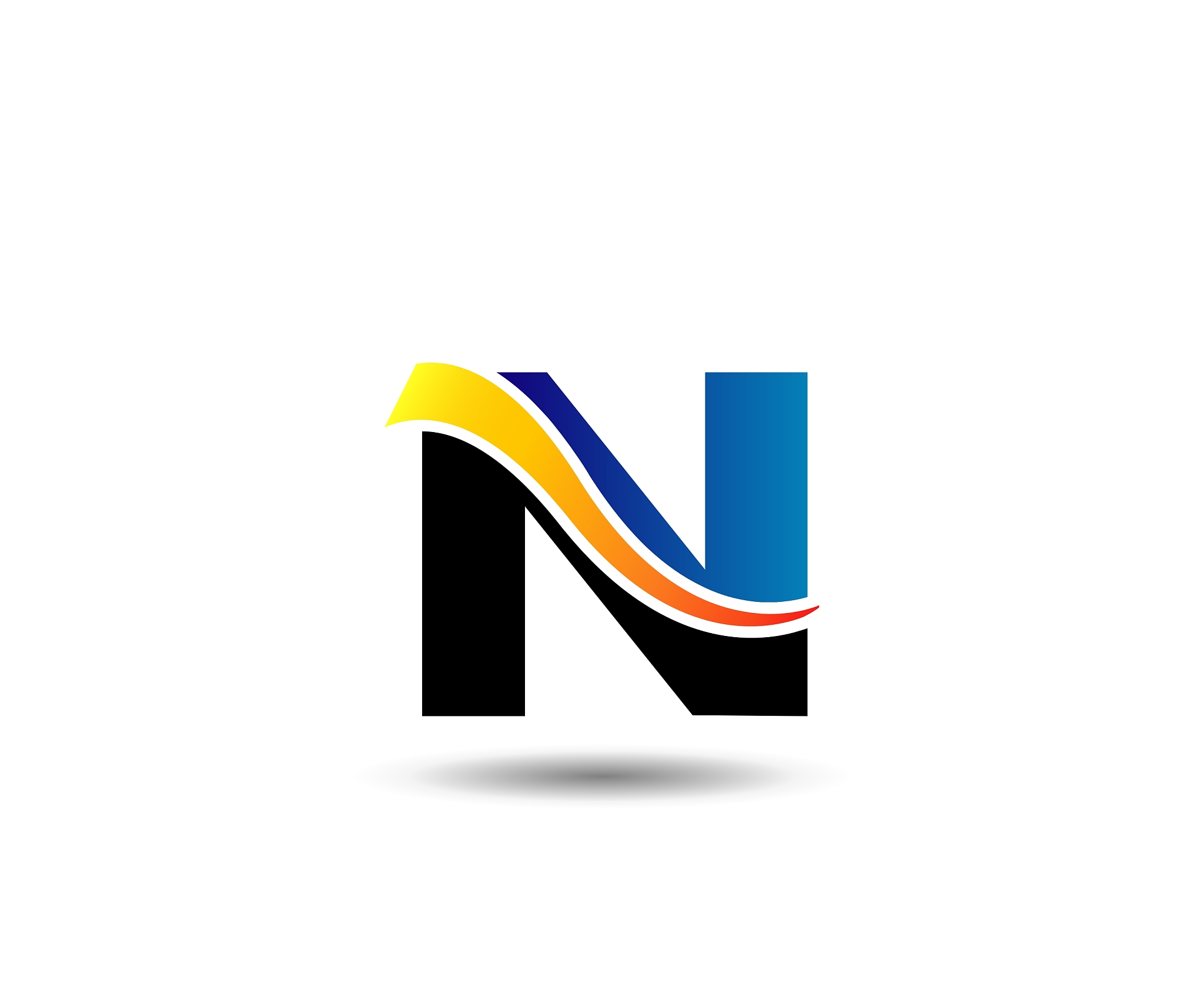 letter n logo icons design template elements