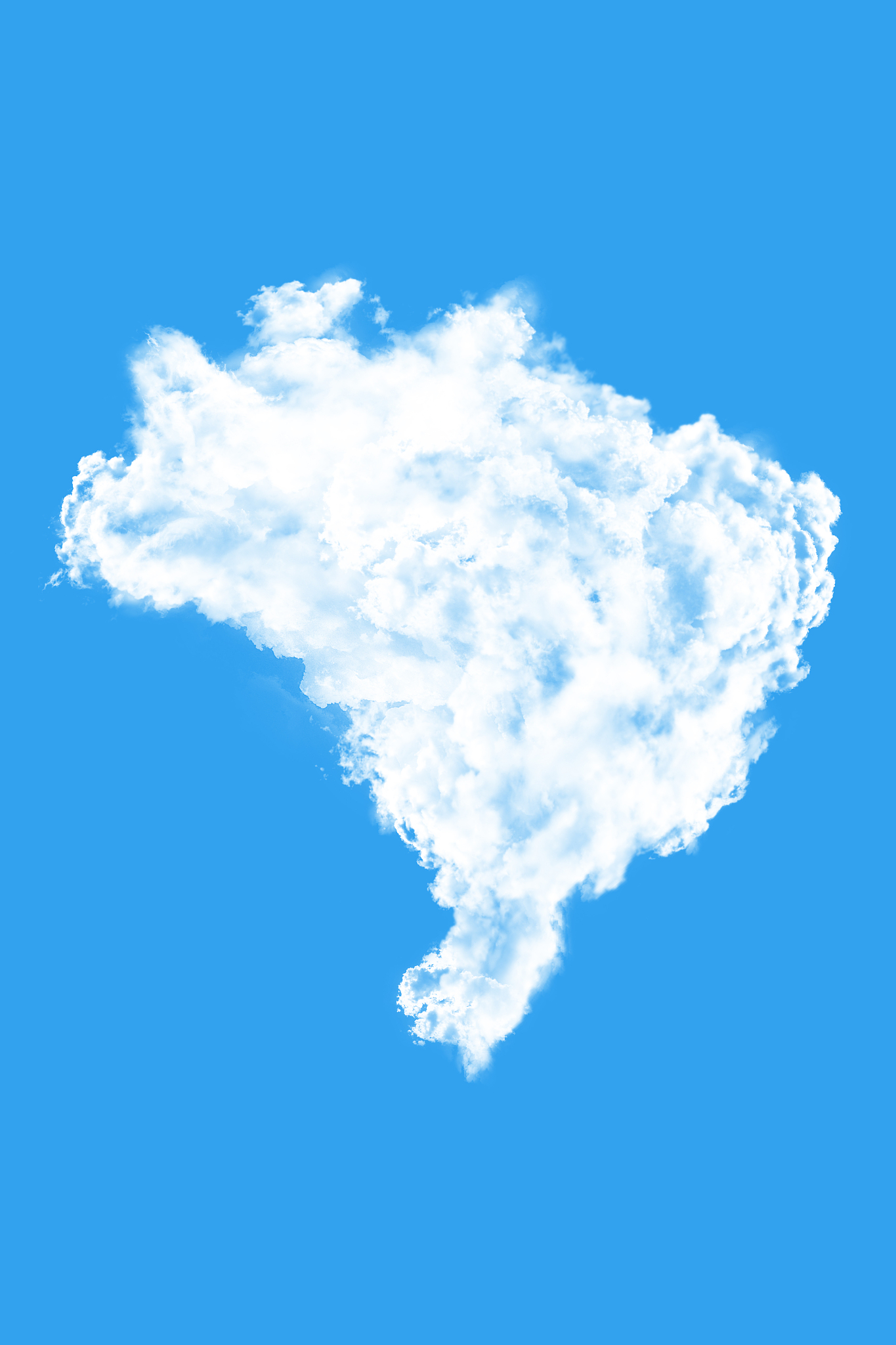 brazil map shape clouds