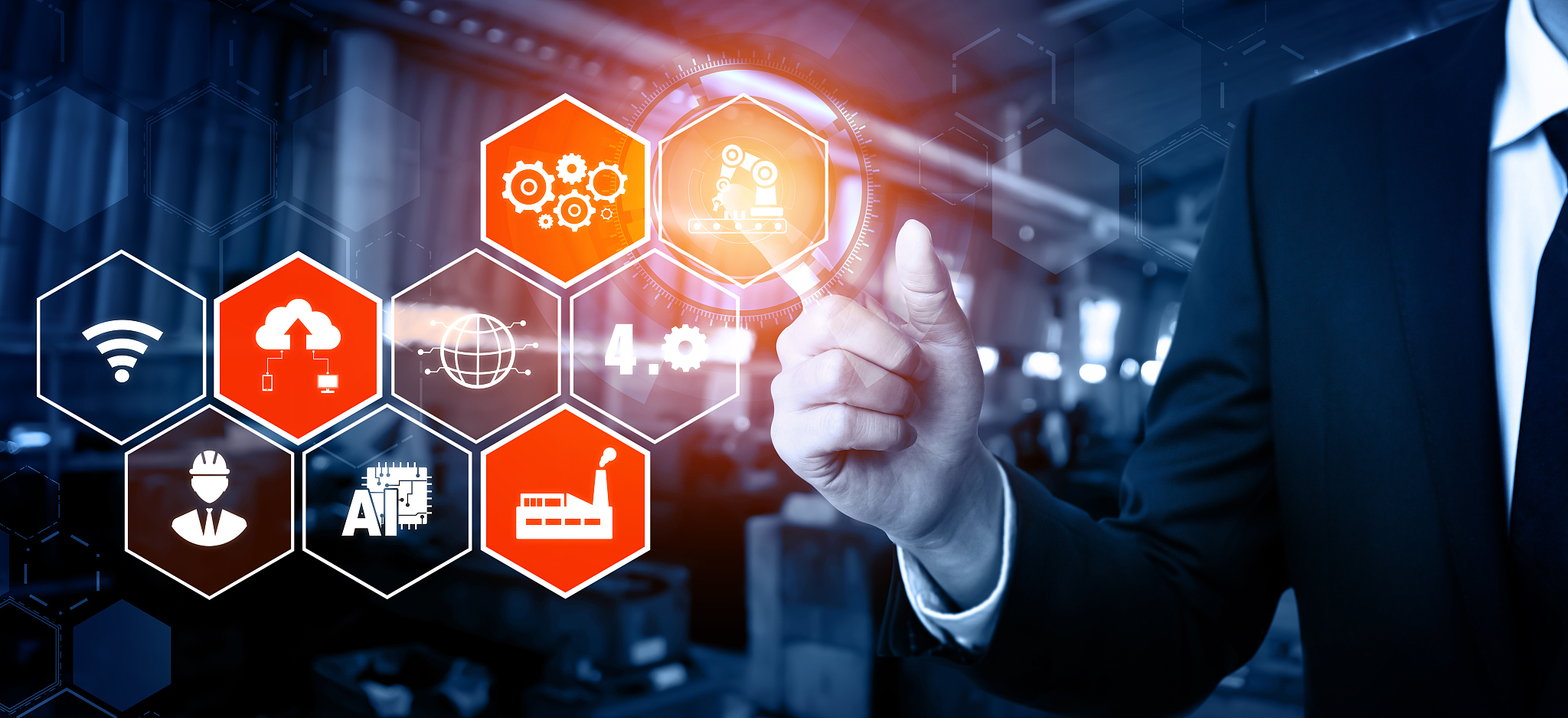 industry 4.0 technology concept - smart factory for fourth indus