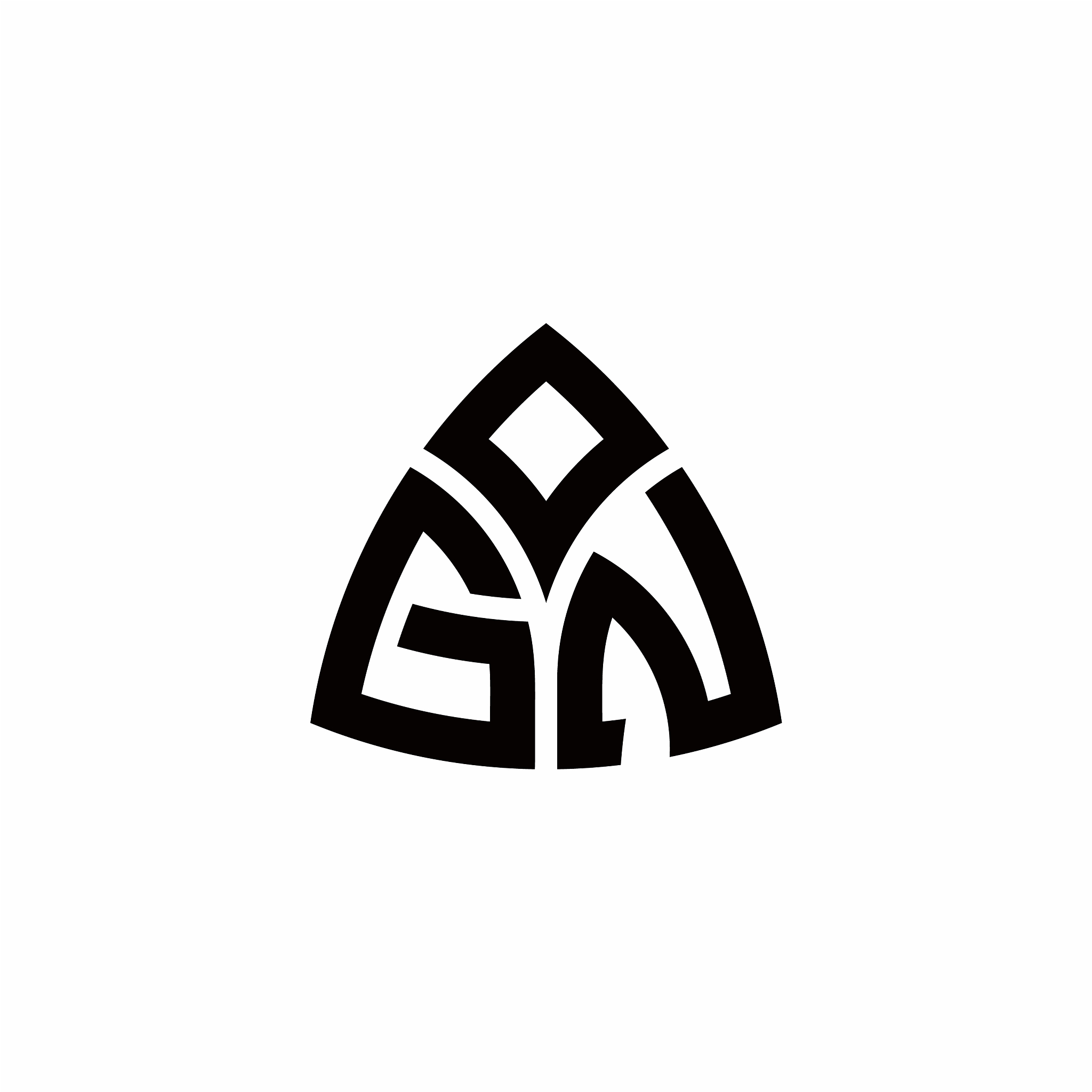 gn monogram logo with modern triangle style