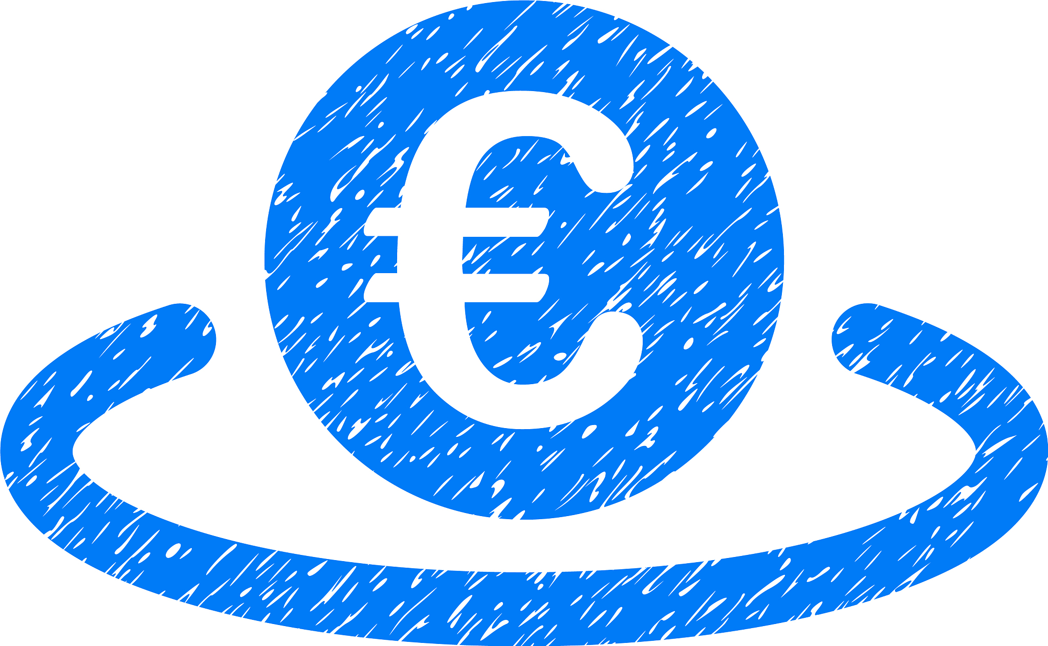 euro deposit grunge icon