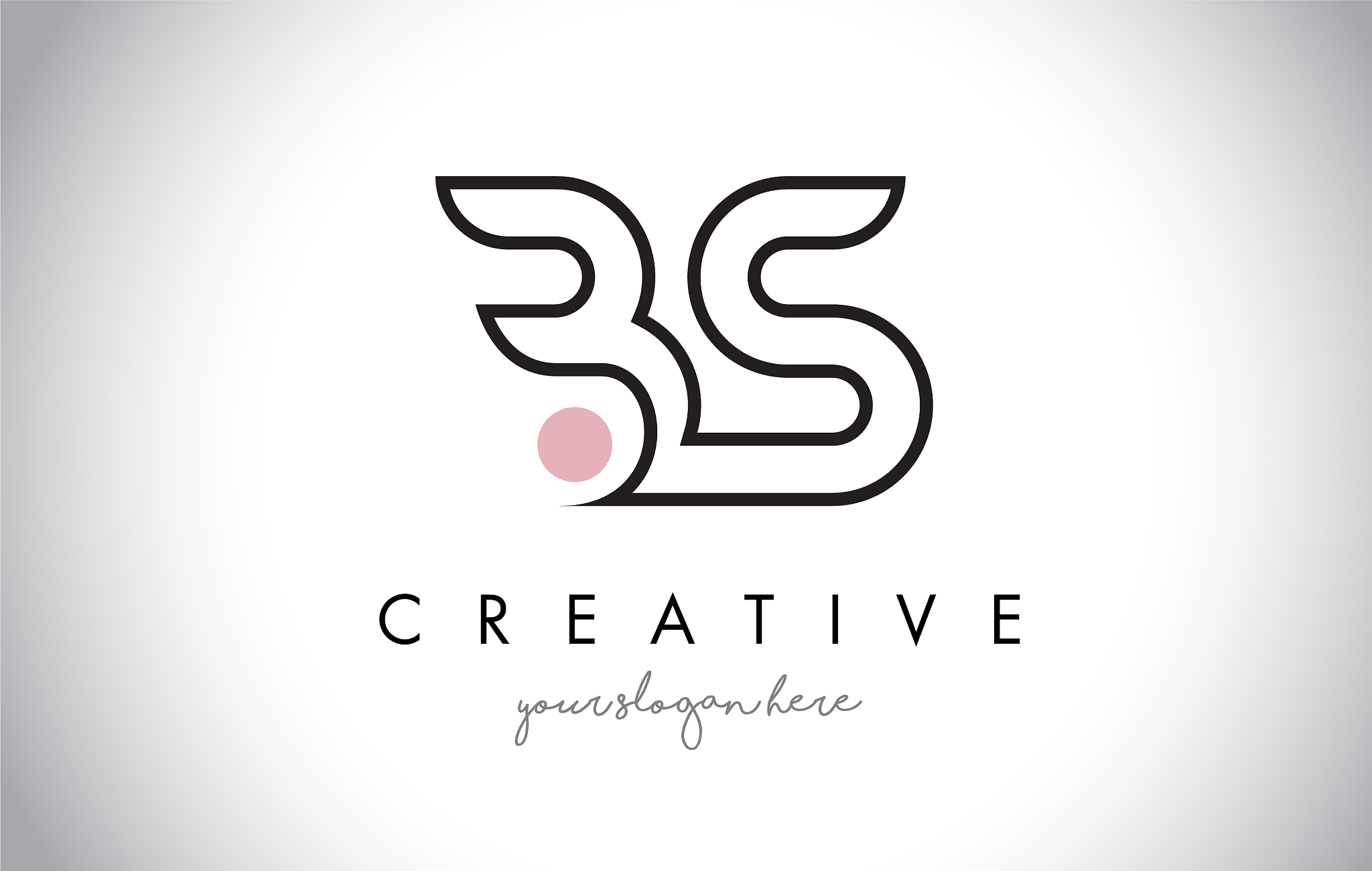 bs letter logo design with creative modern trendy