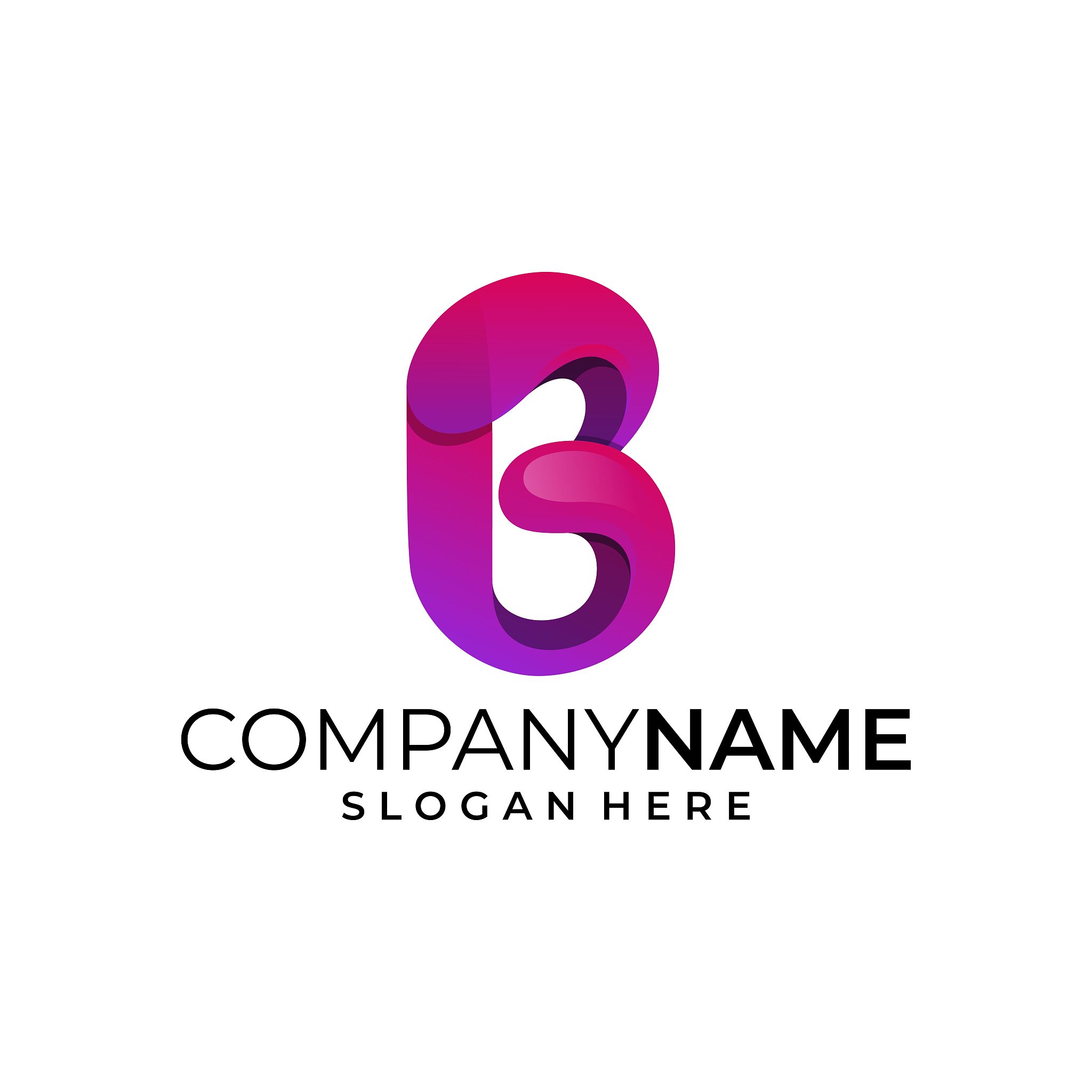 leter b designs color full vector template