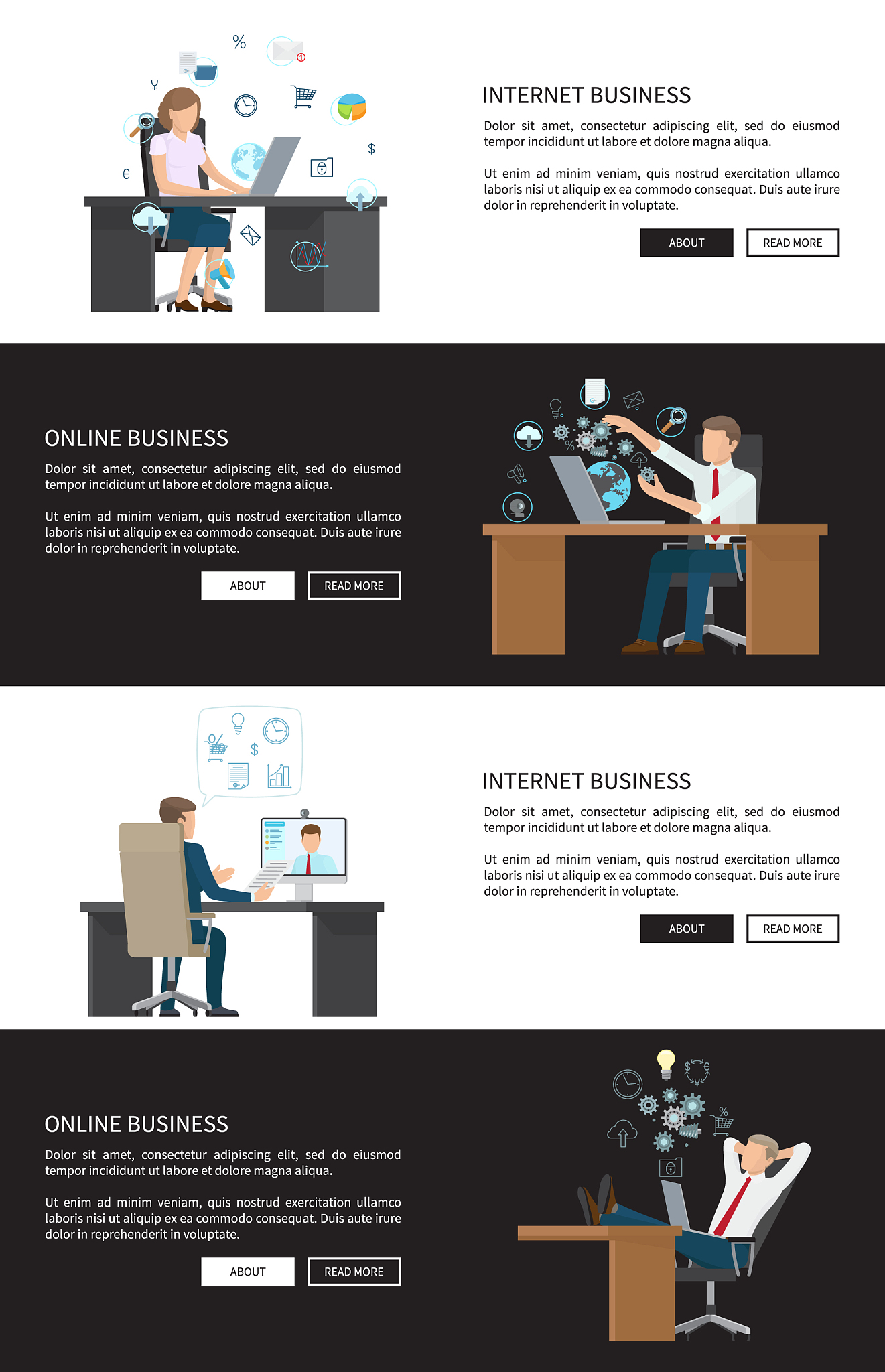 internet and online web pages