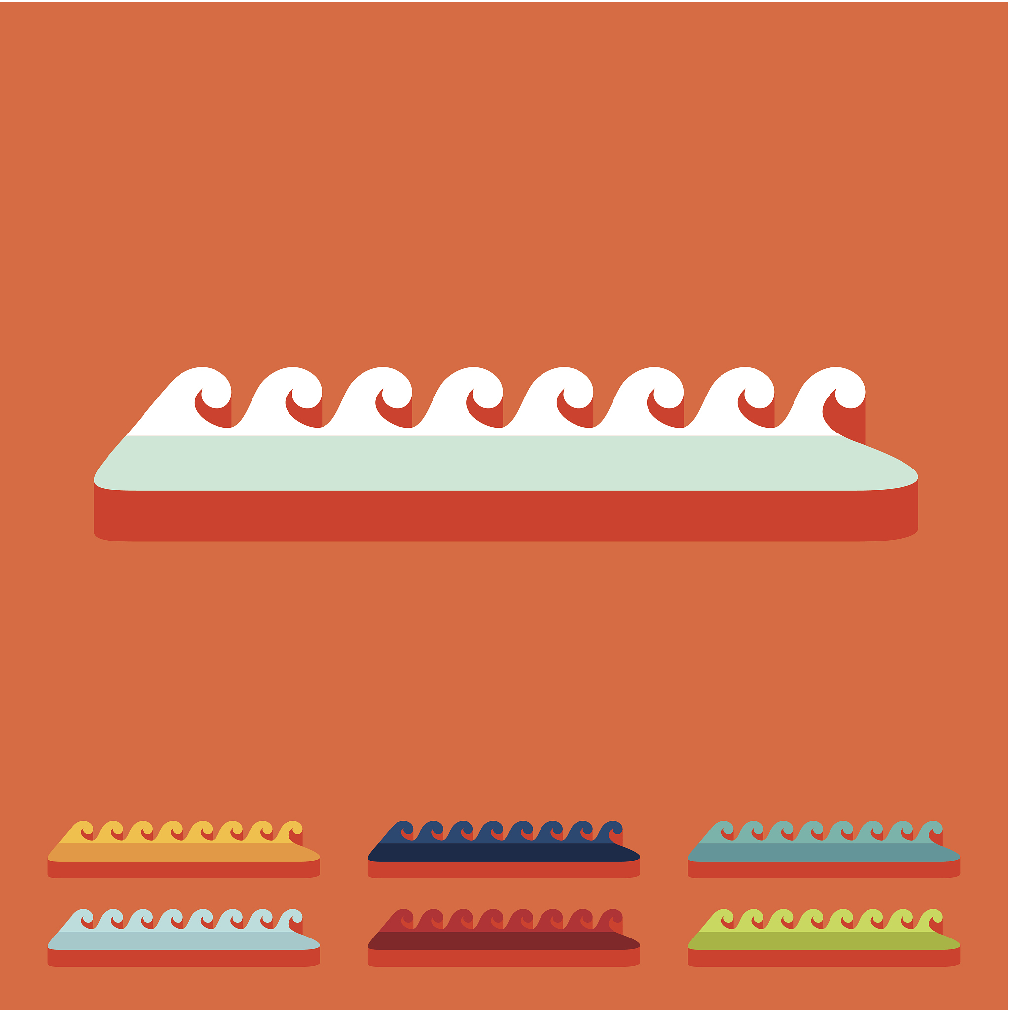 flat design: wave