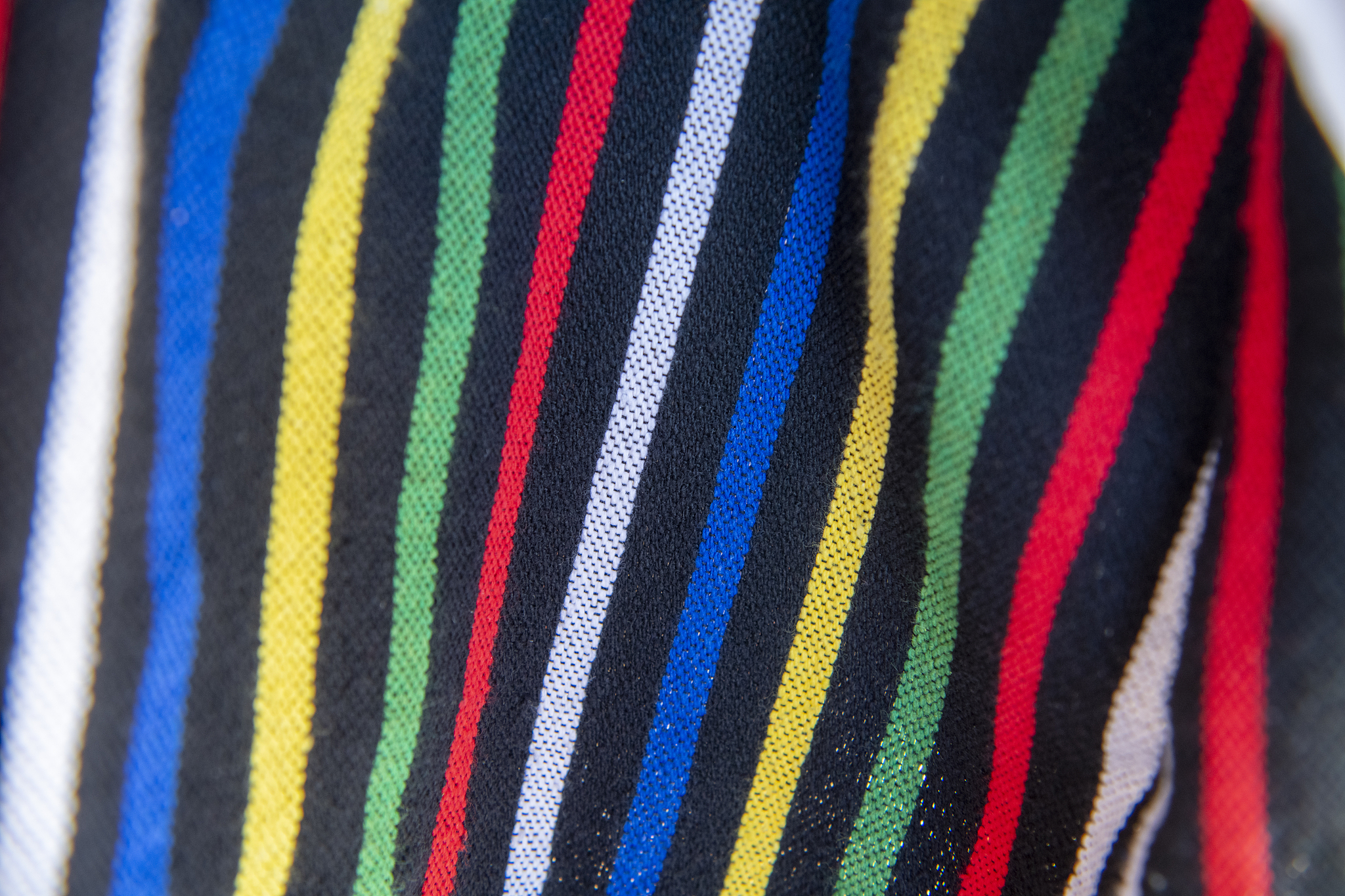close up of fabric from the skirt of a traditional canary island