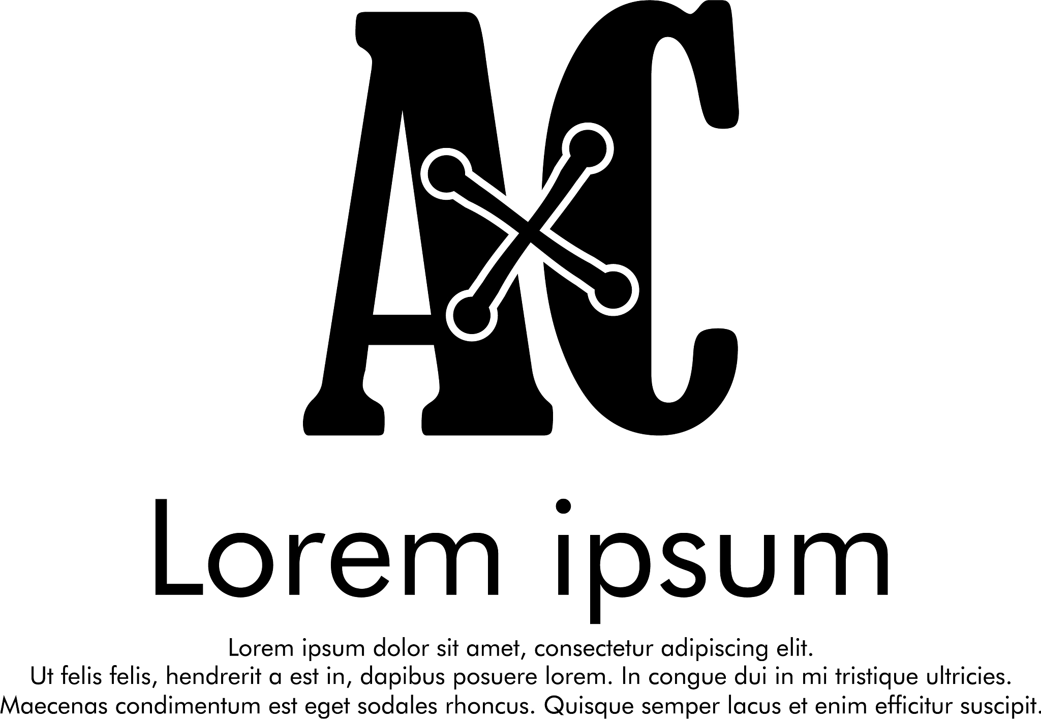 ac initial abstract logo concept for your company