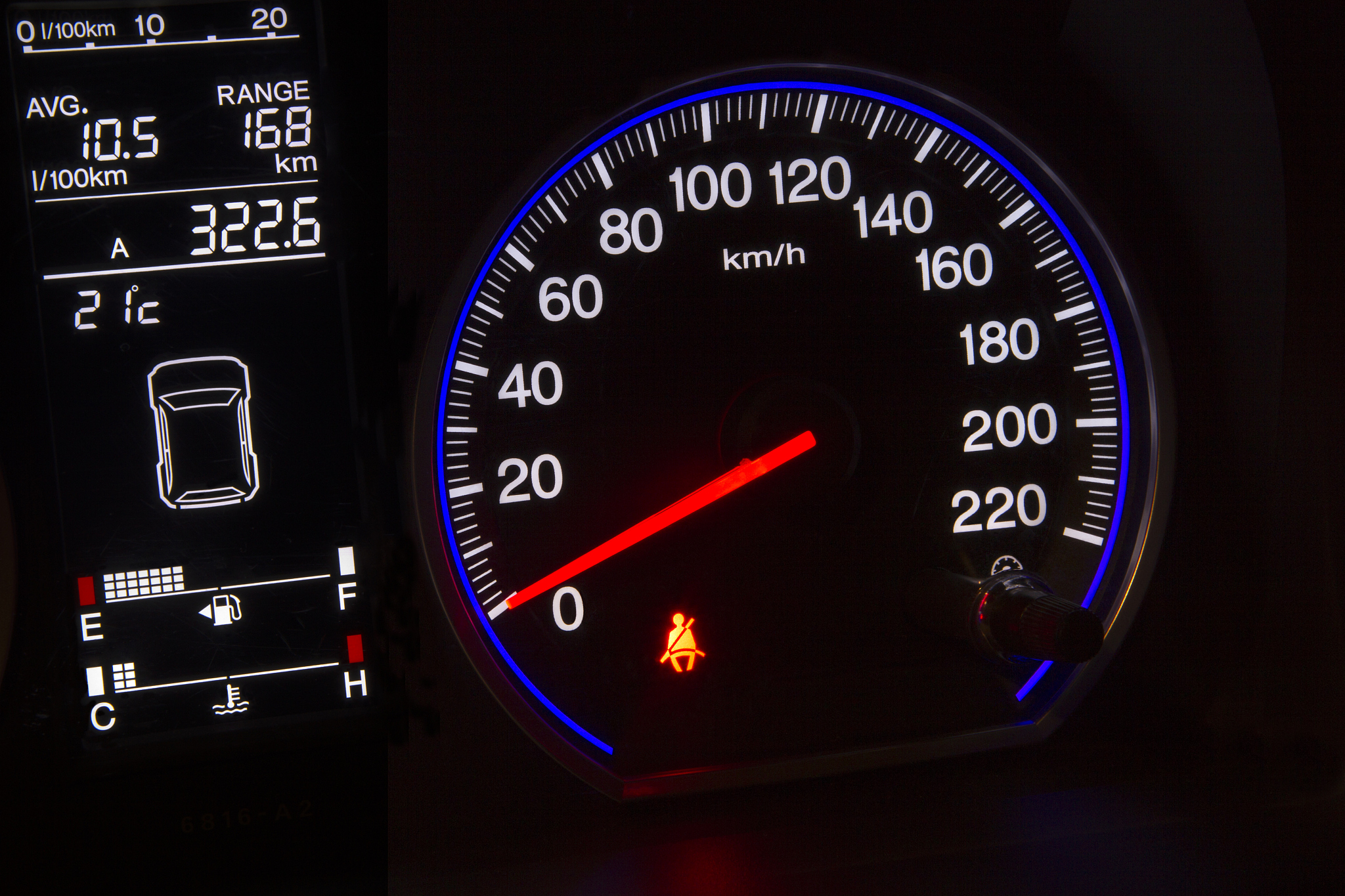 speedometer in car