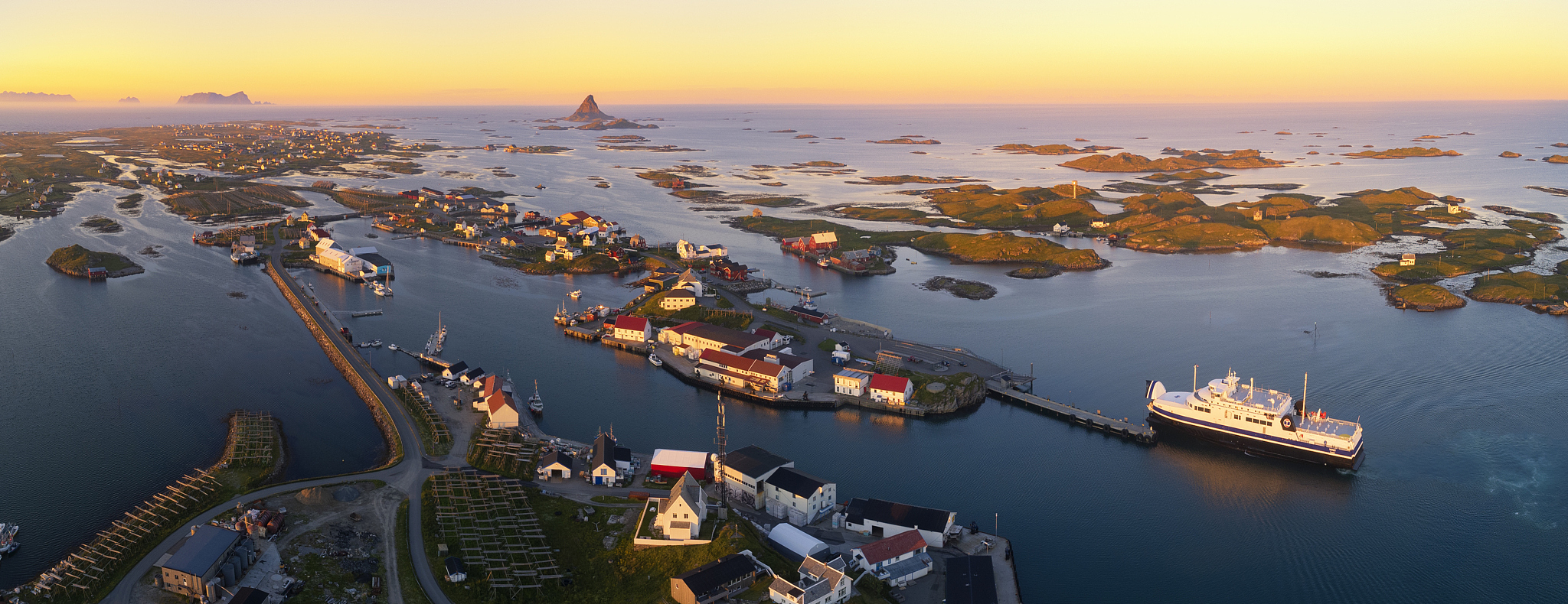 aerial view of lost island, norway