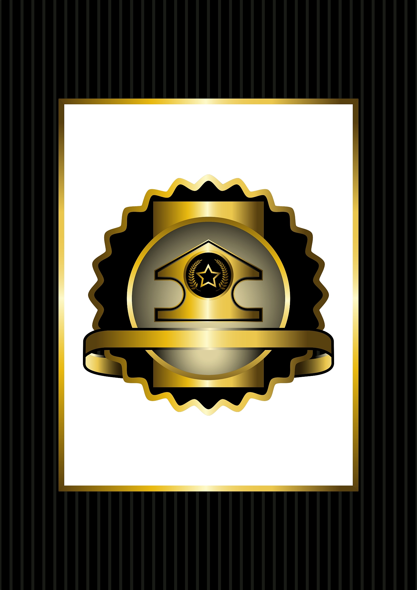 the original badge with gold details