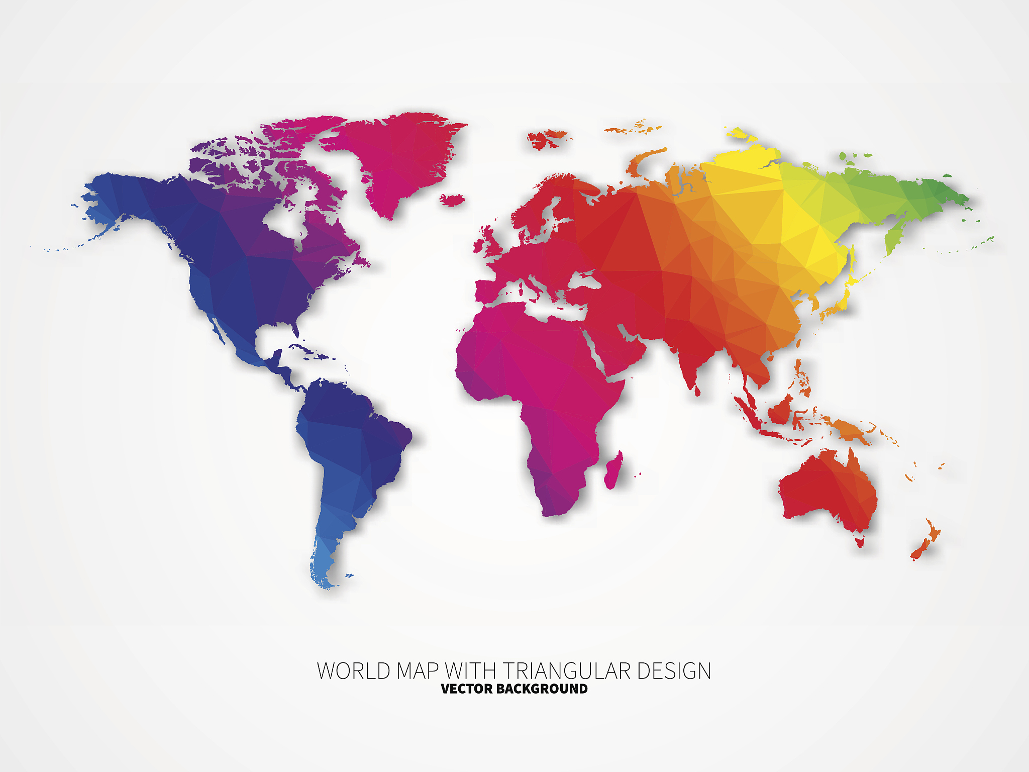world map background in triangular style