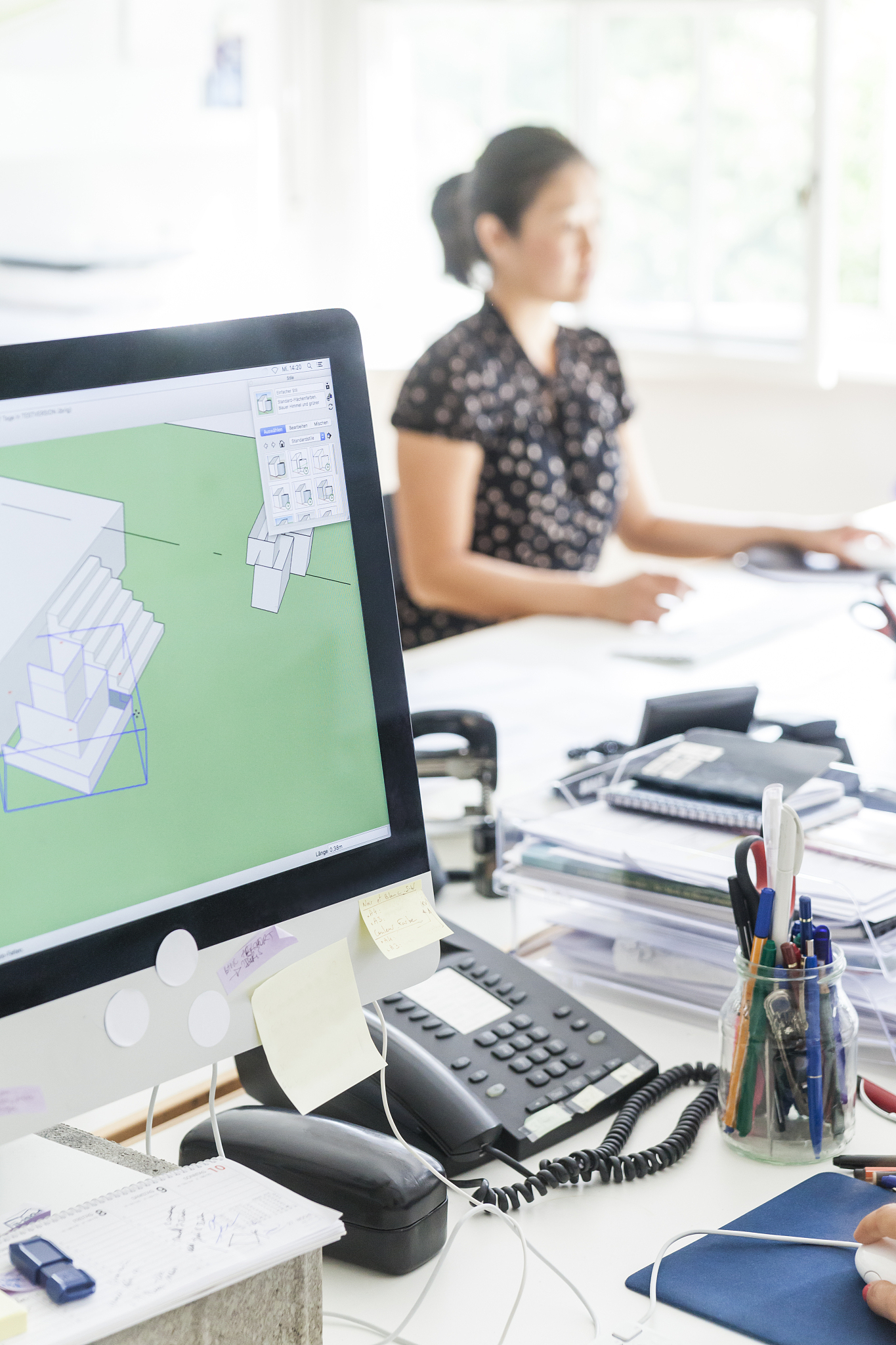 working at landscape architecture office