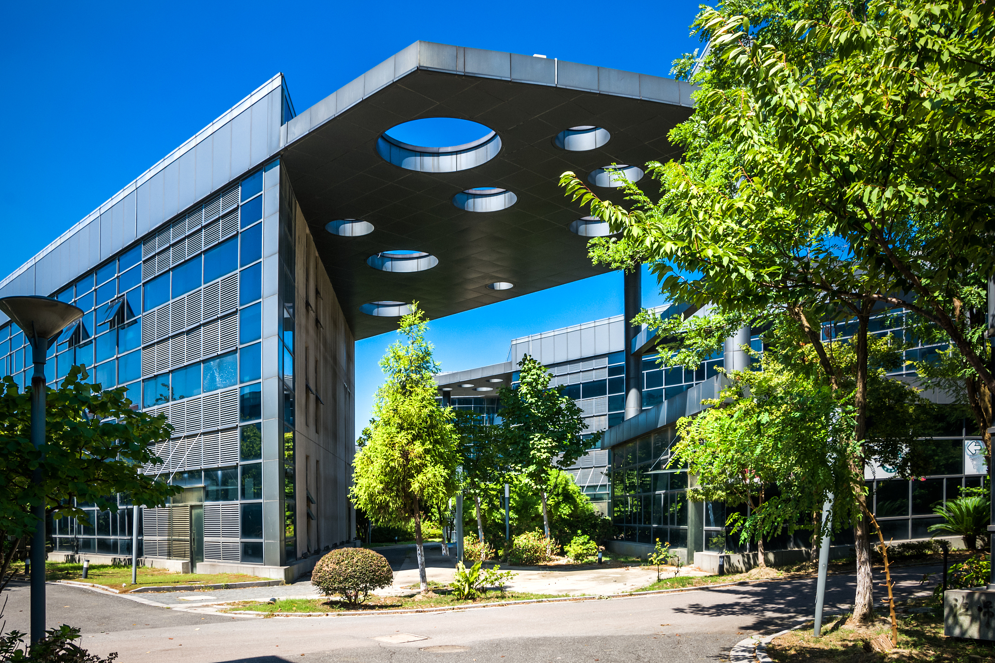 exterior of a modern small office building