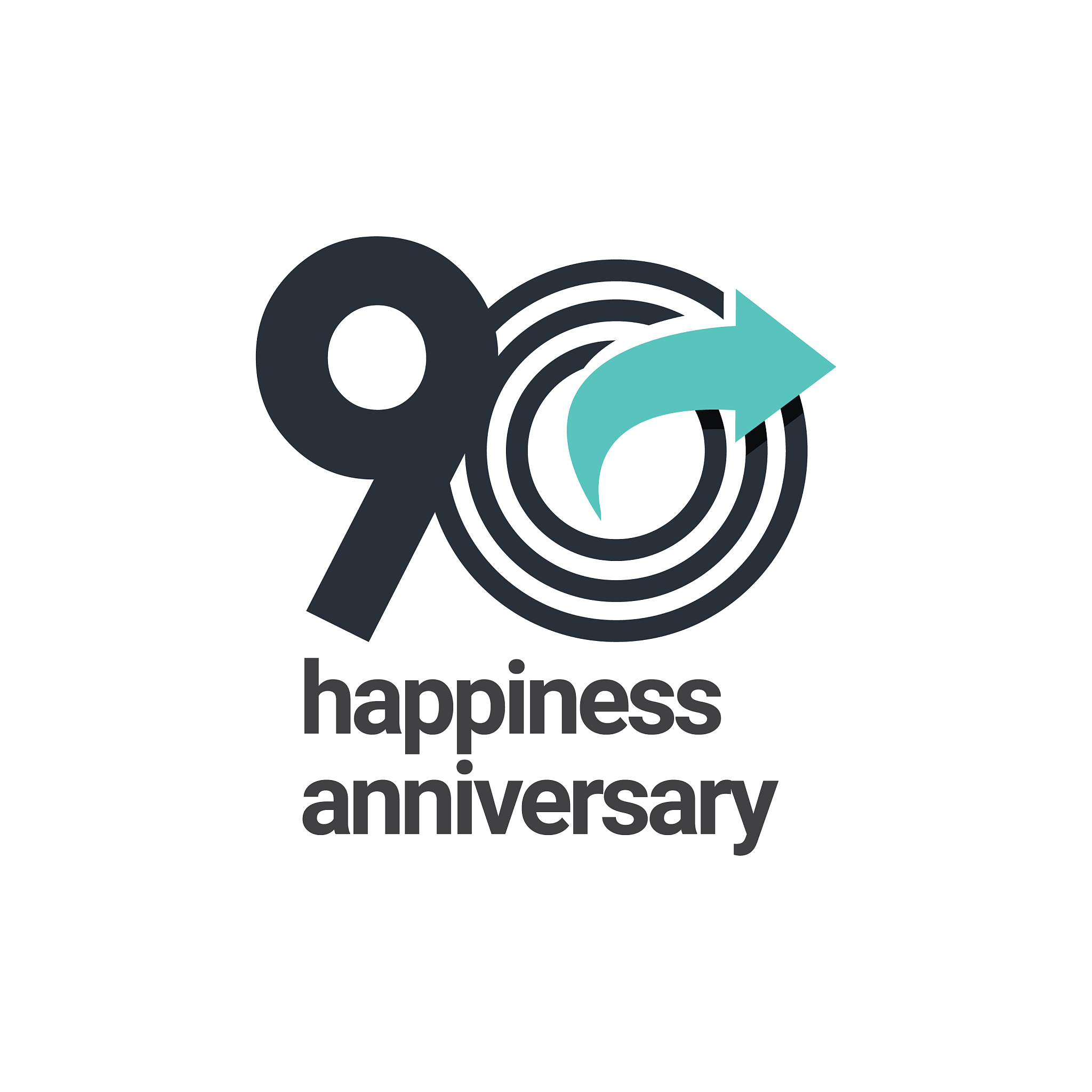 90 years happiness anniversary template design