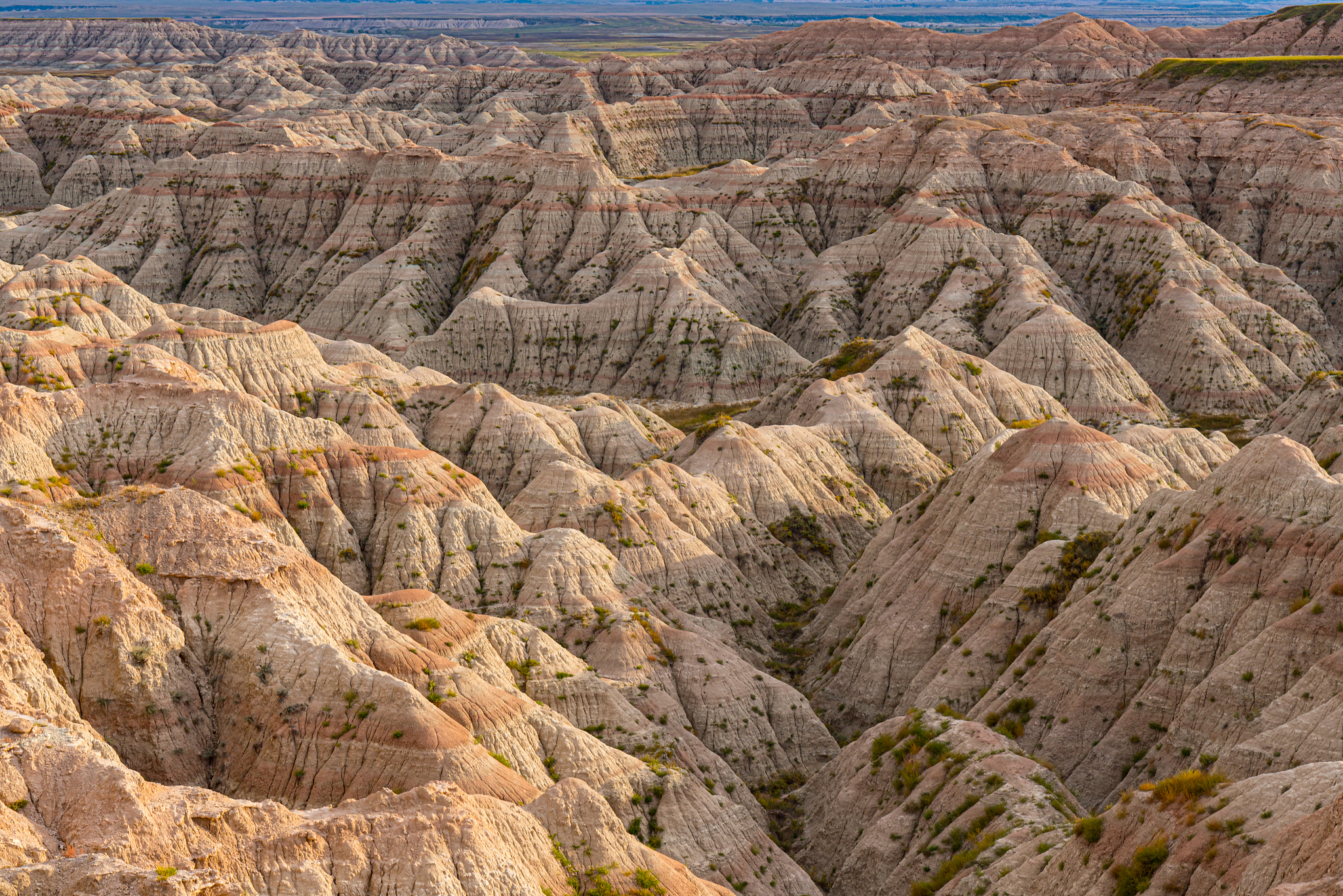 badlands national park at sunset