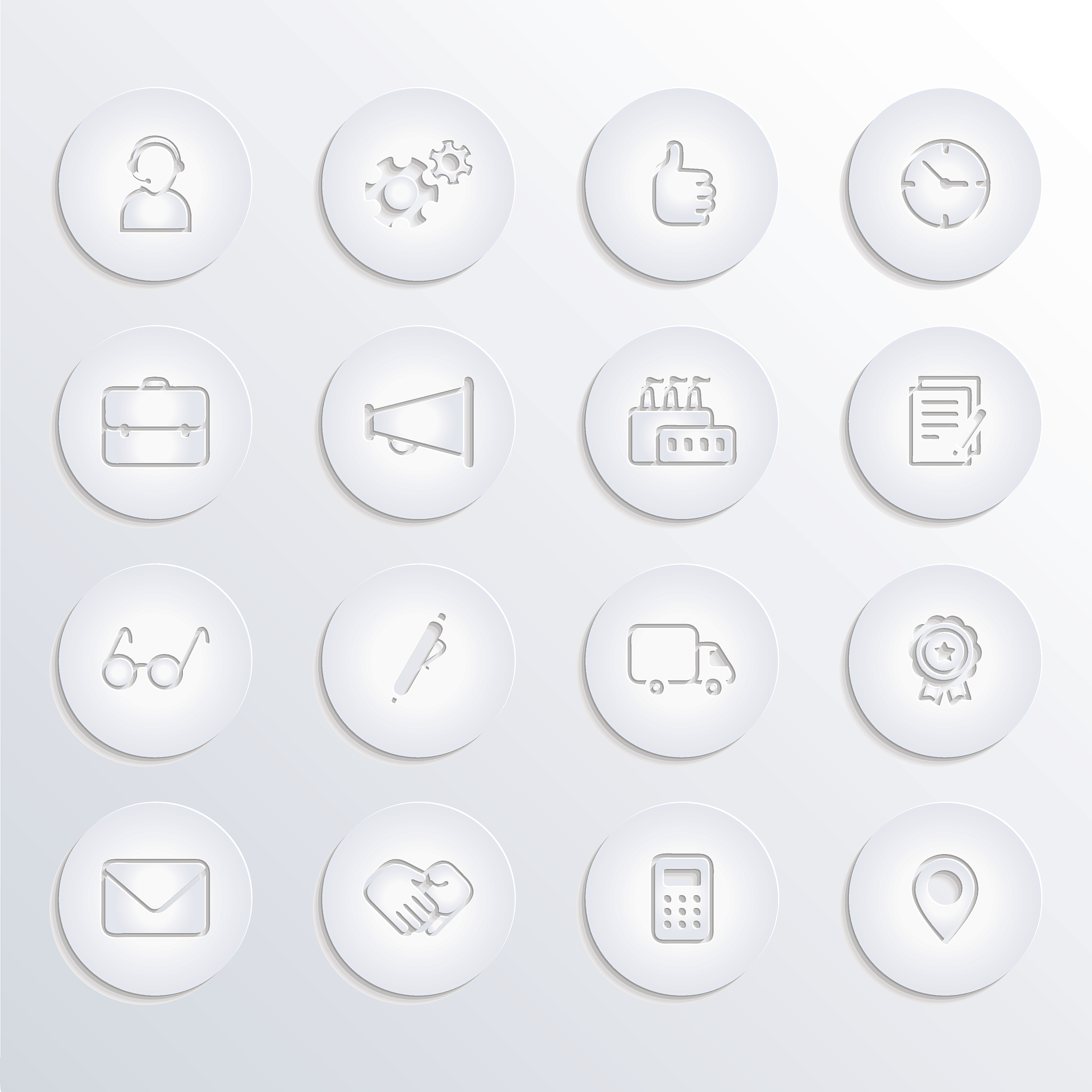 business icons vector set