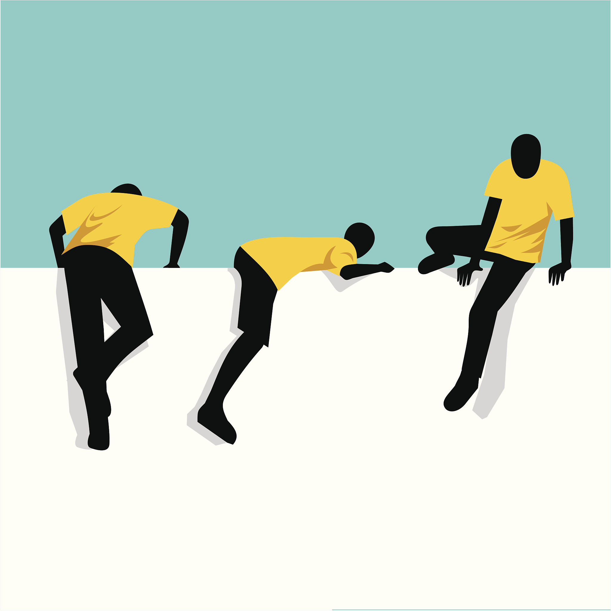 摔倒过程中的关键状态变化：碰撞与平稳