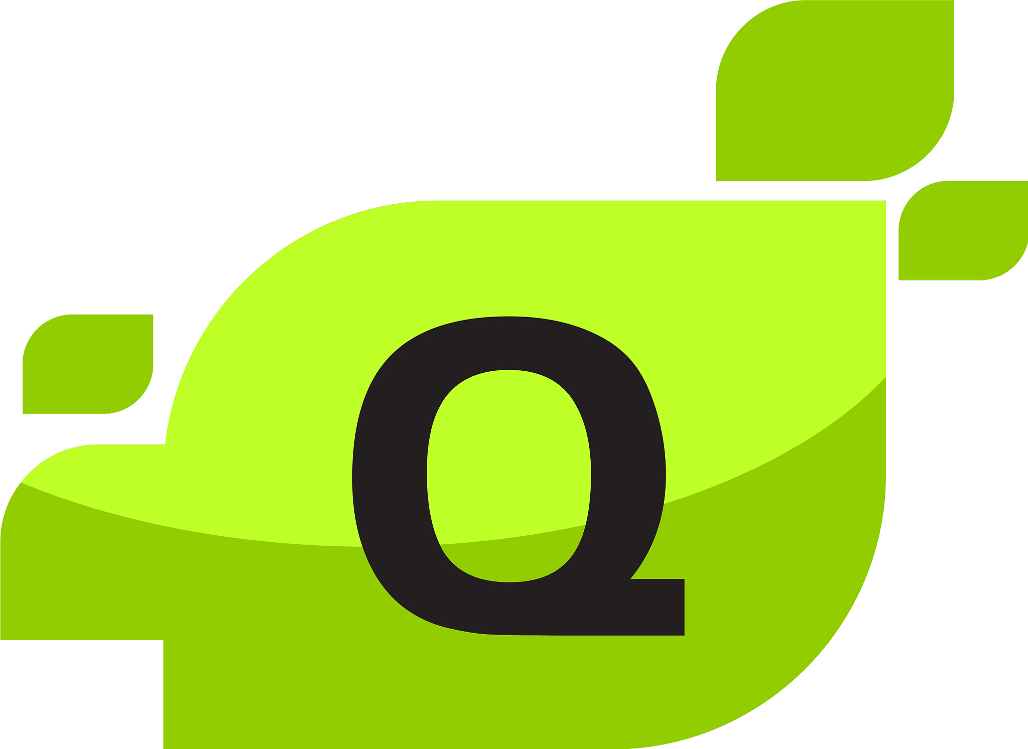 leaf initial q logo design template