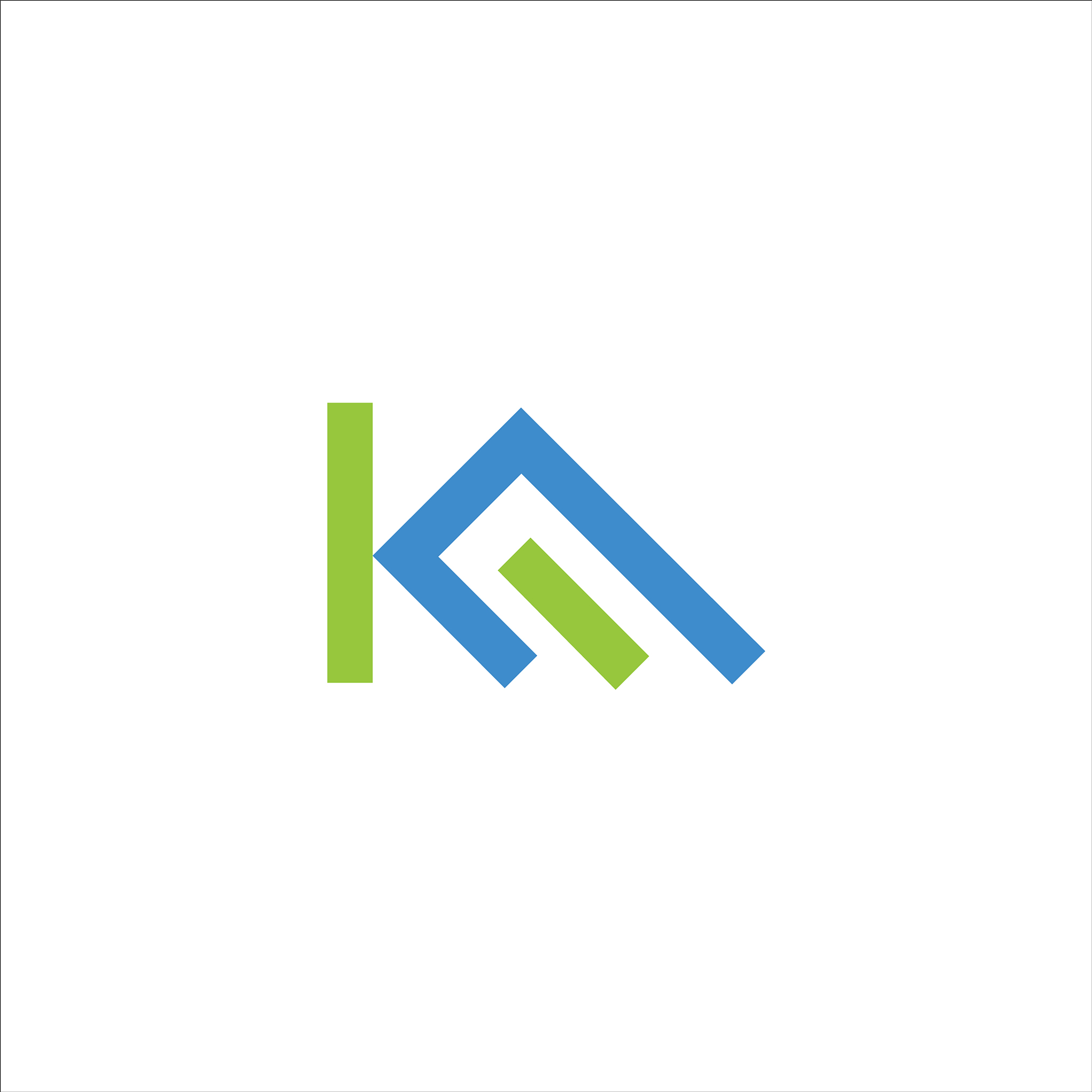 initial letter km or mk logo design template