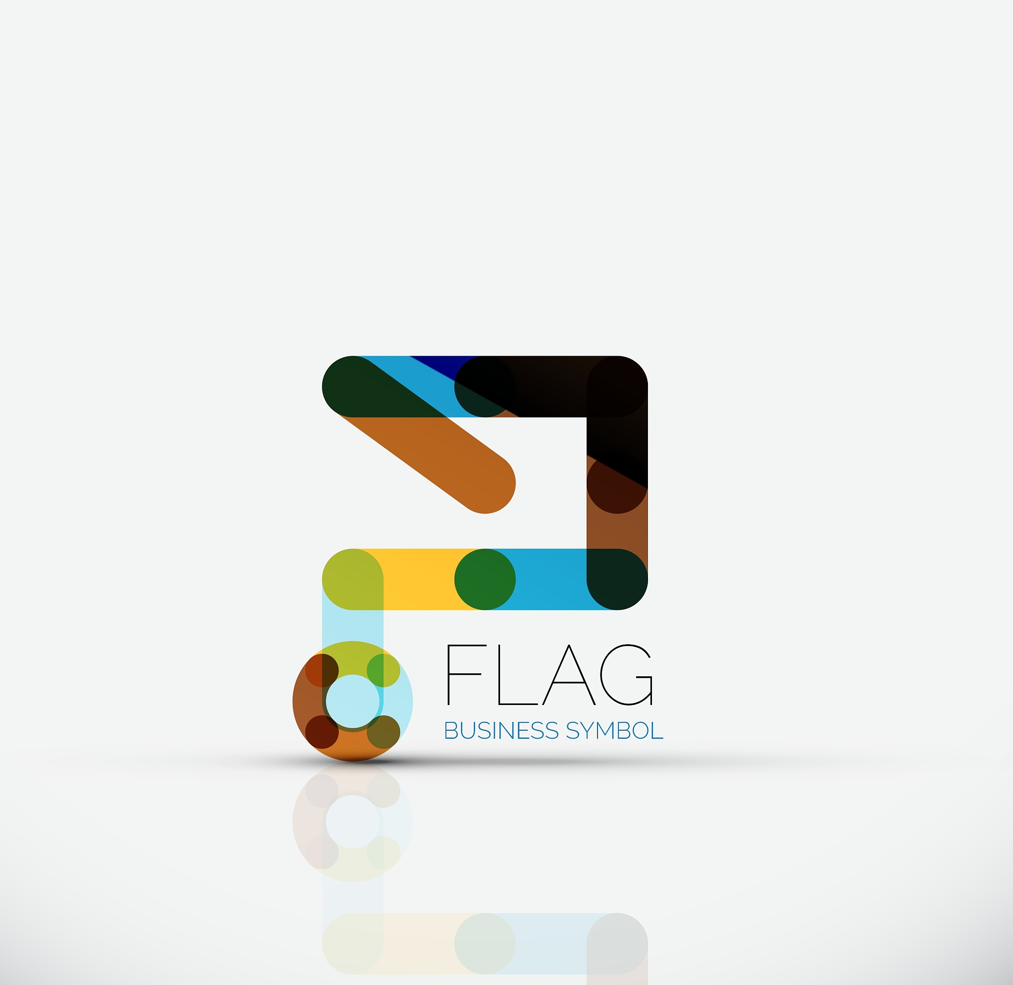 logo flag abstract linear geometric business icon