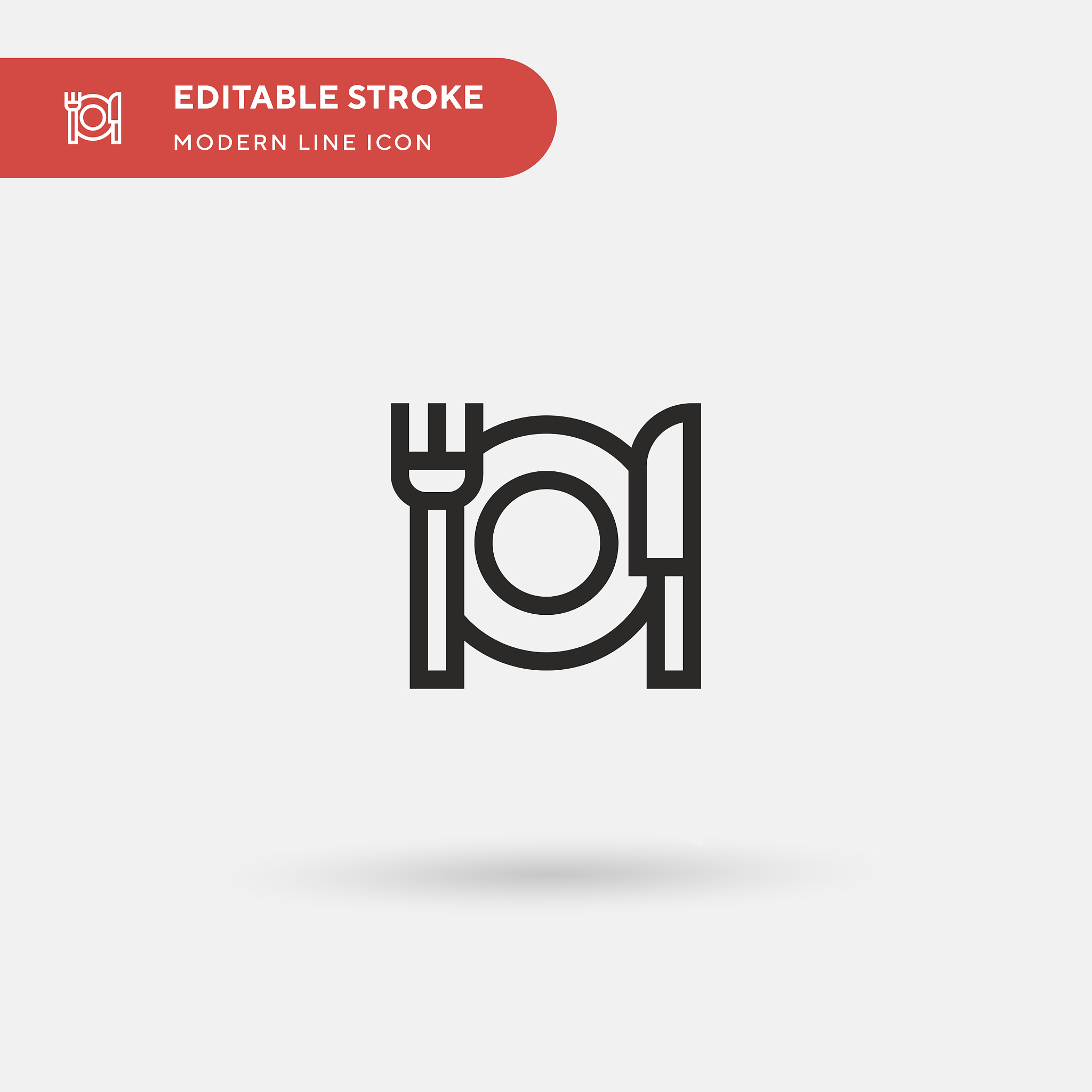 cutlery simple icon symbol