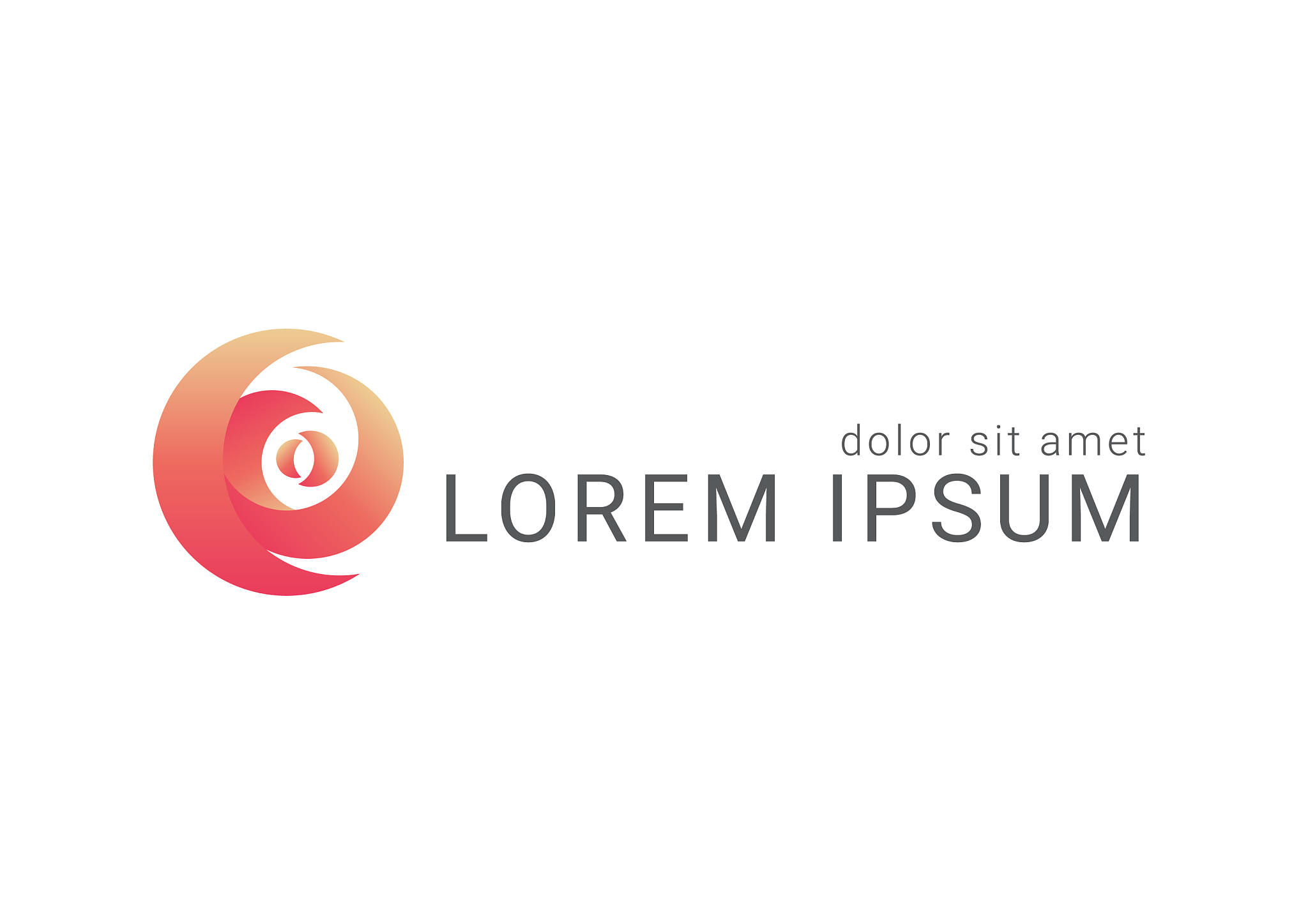 rose circle curve logo design template