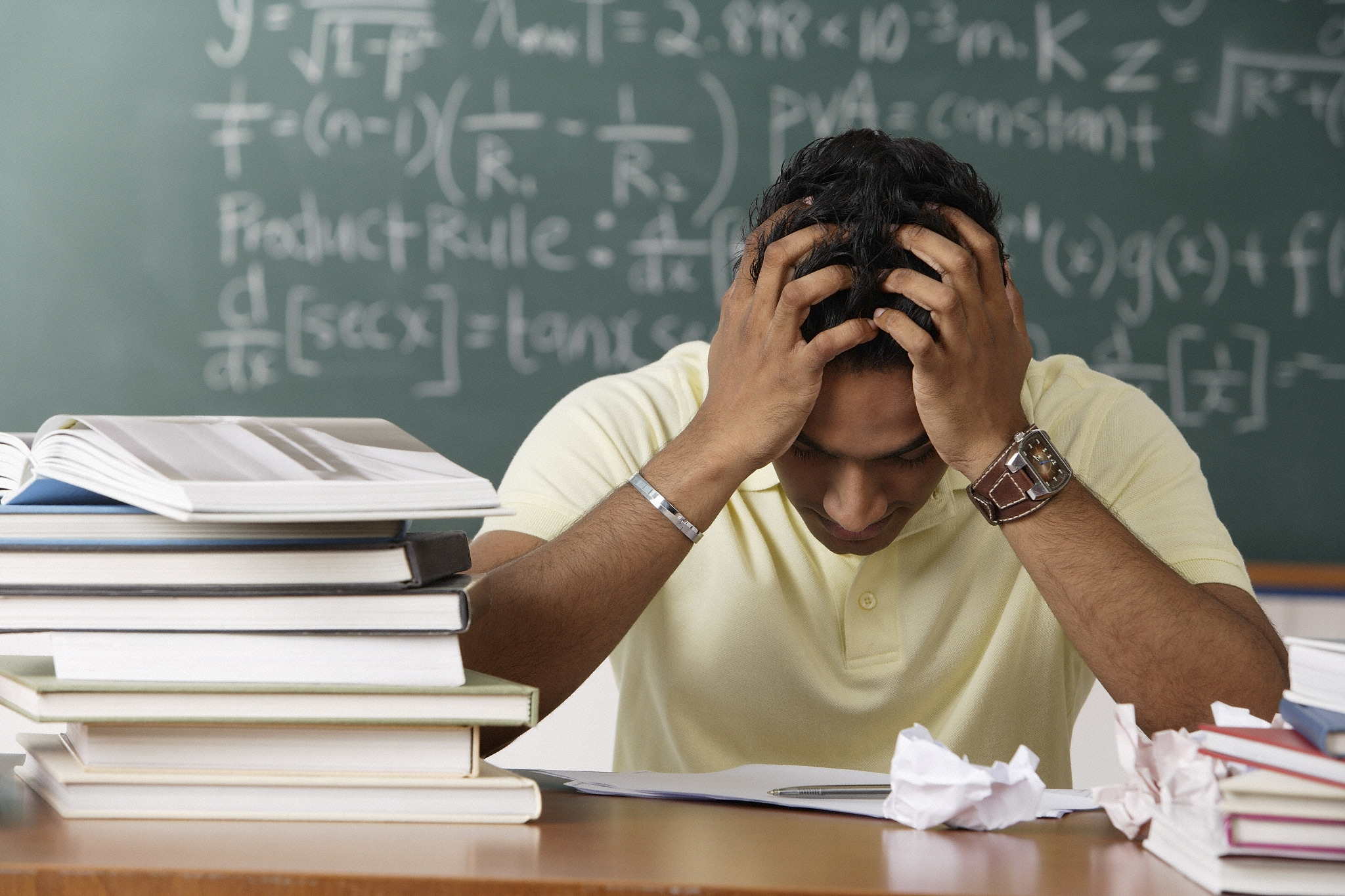 young man feeling stressed