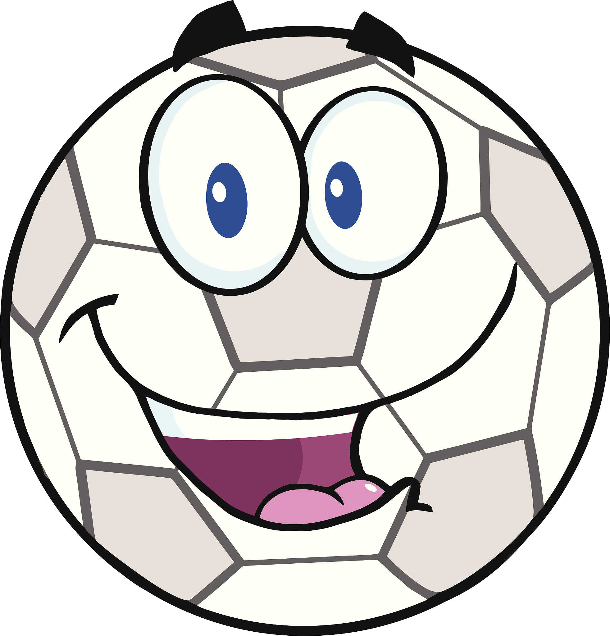 happy soccer ball