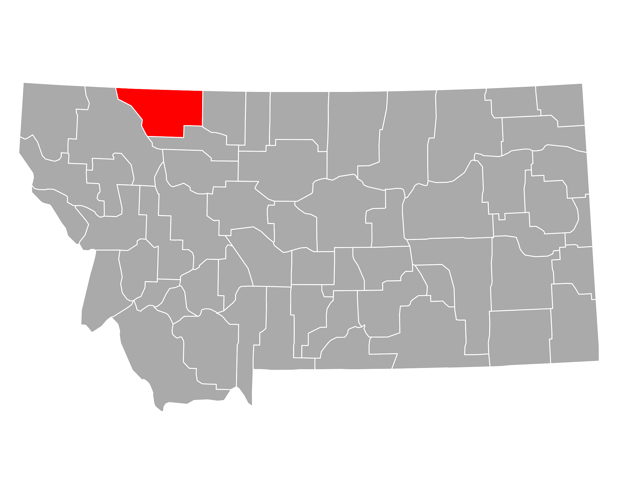 map of glacier in montana