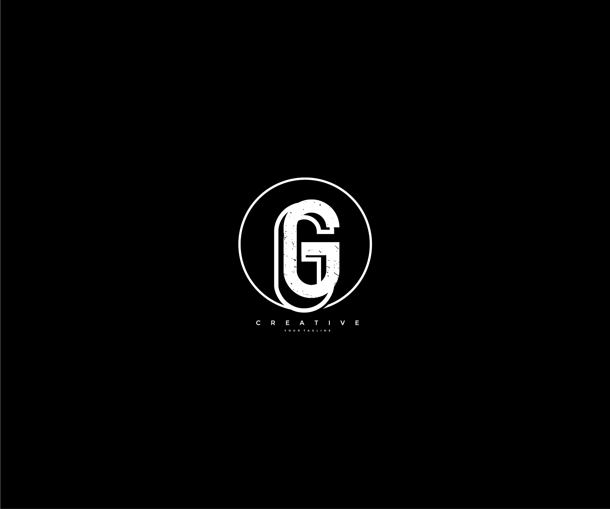 creative initial g letter line moderm minimalist