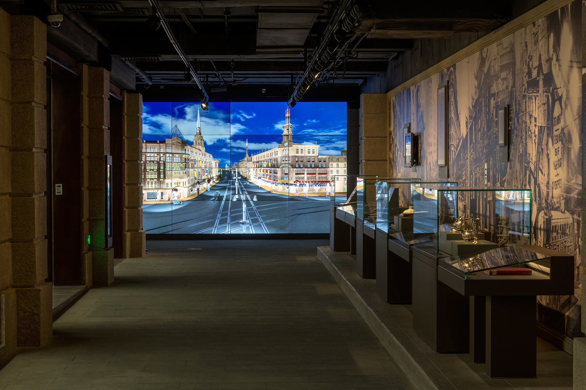 展馆中使用的多媒体交互半景画