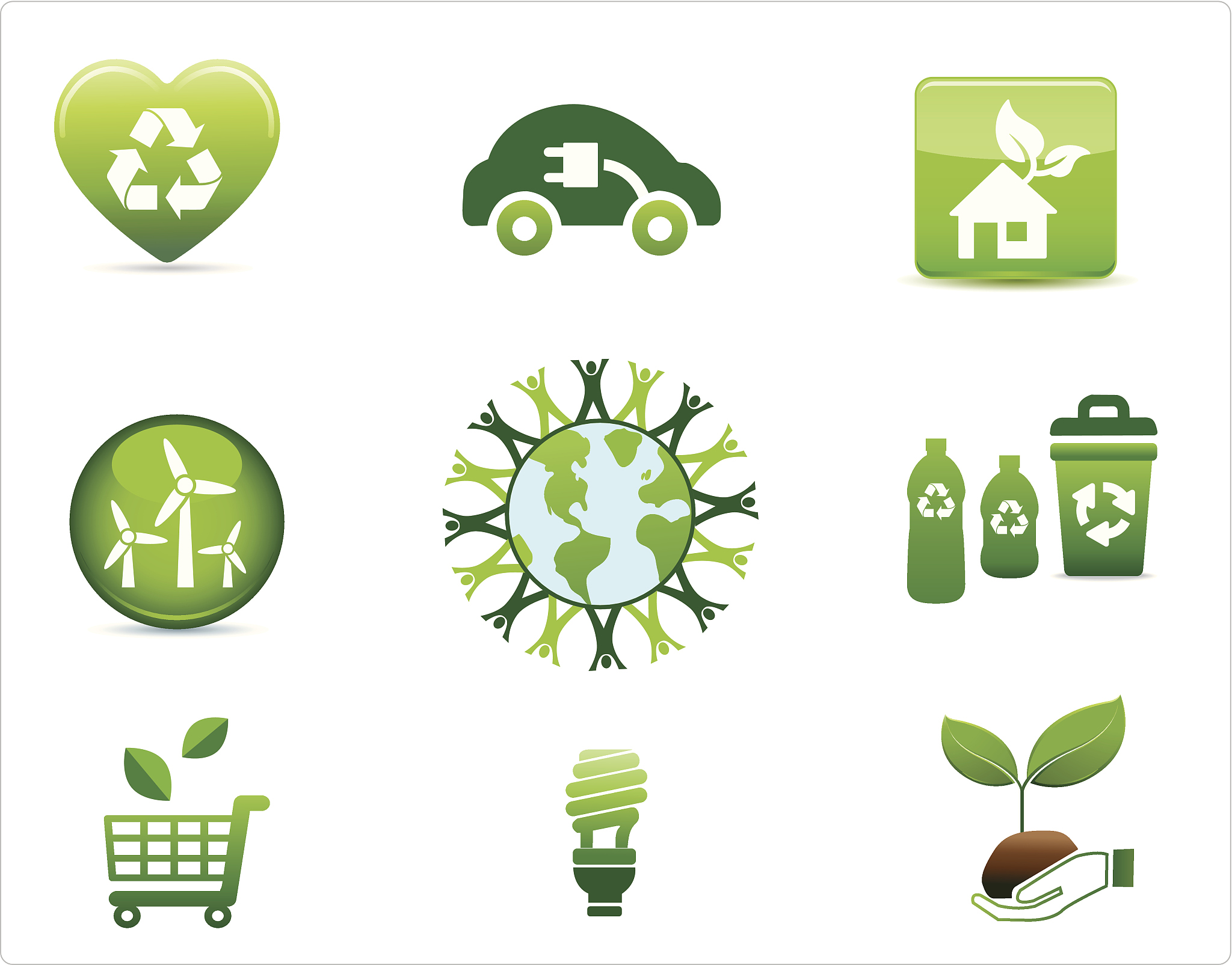 recycle icon set