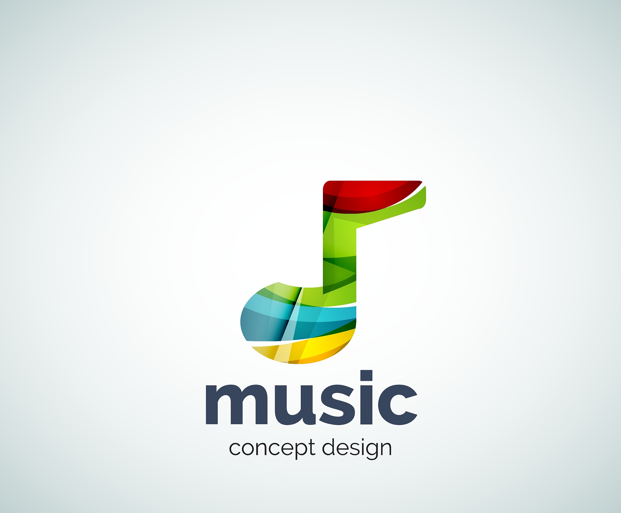 music note logo template