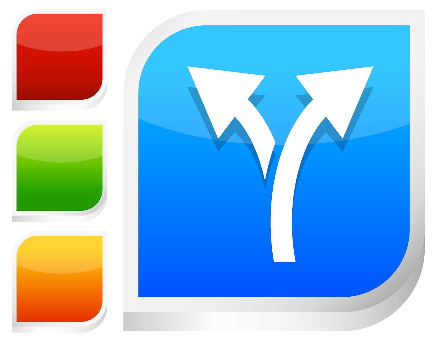 icon with 2 way arrow branch diversion icon