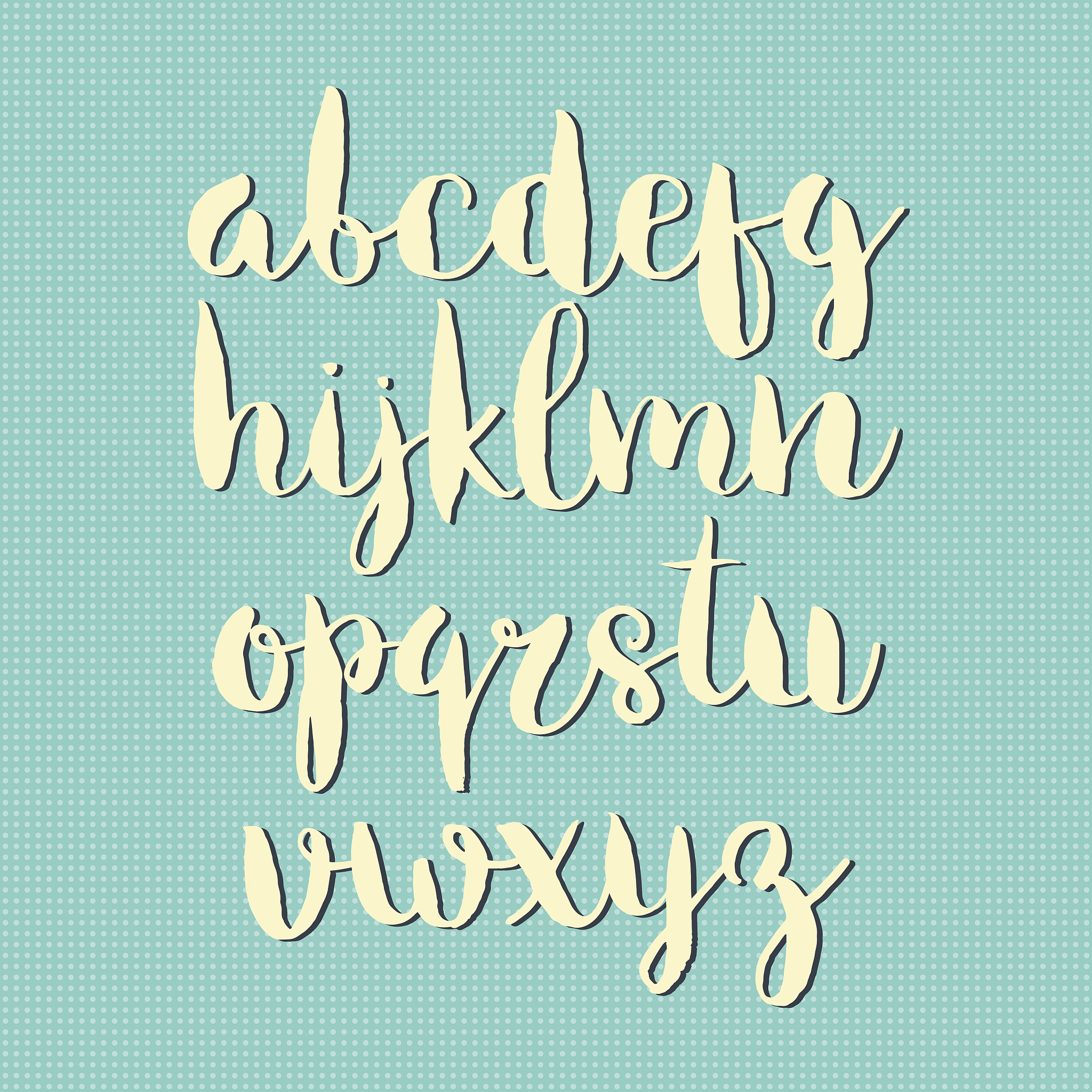 hand drawn vector alphabet