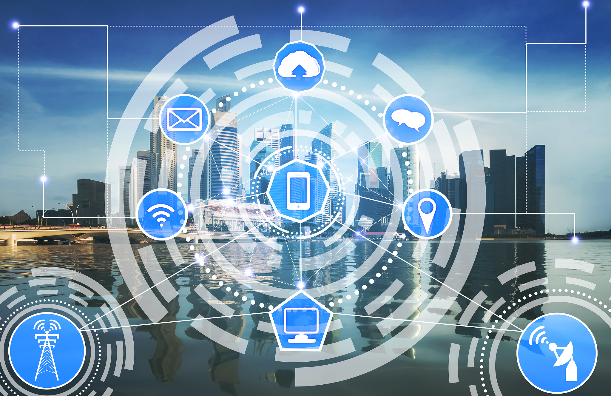 smart city and wireless communication network.