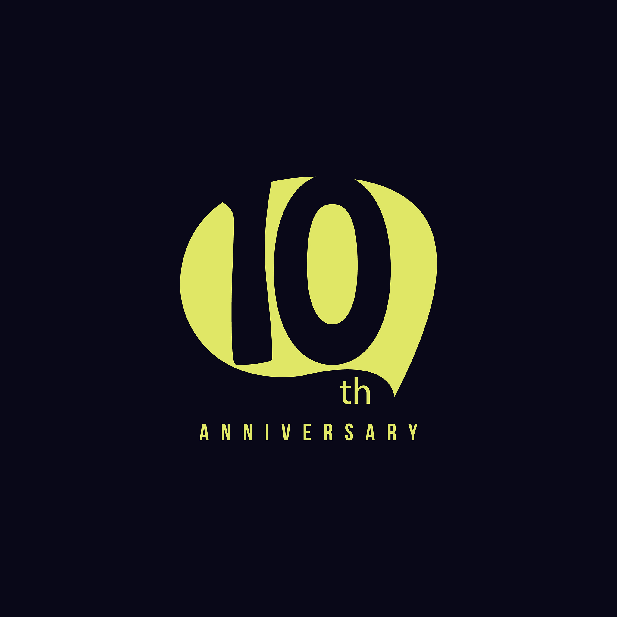 10 year anniversary template design