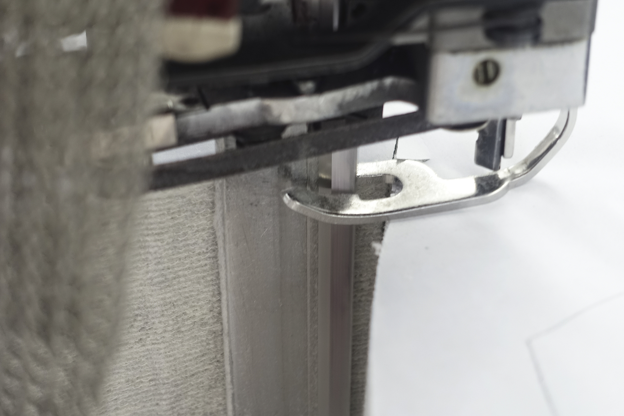 fabric cutting machine detail.