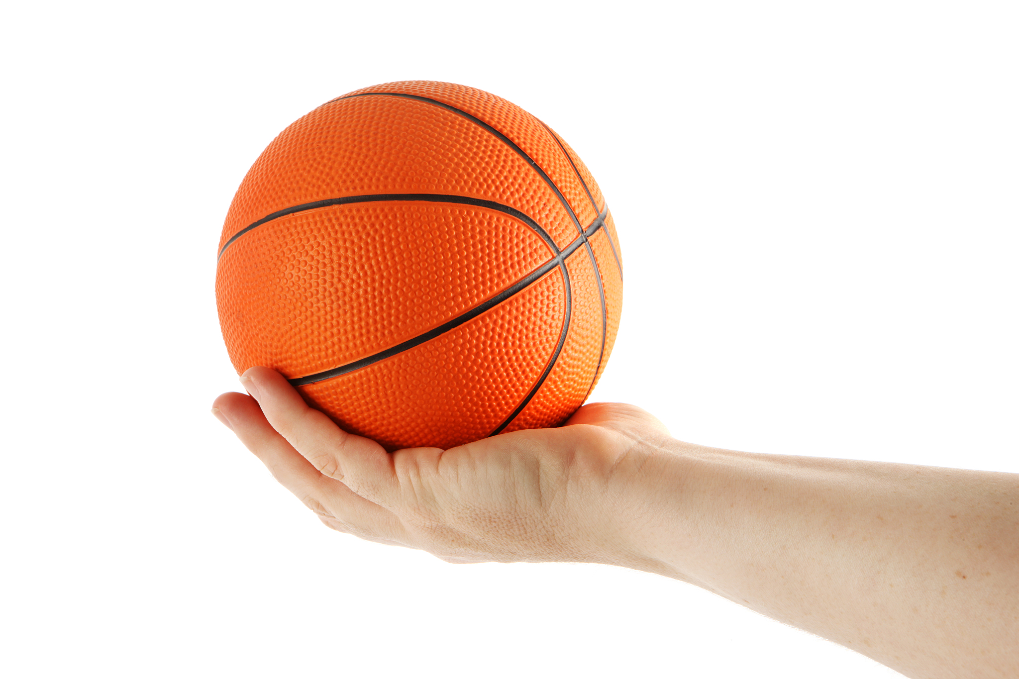 holding a basketball