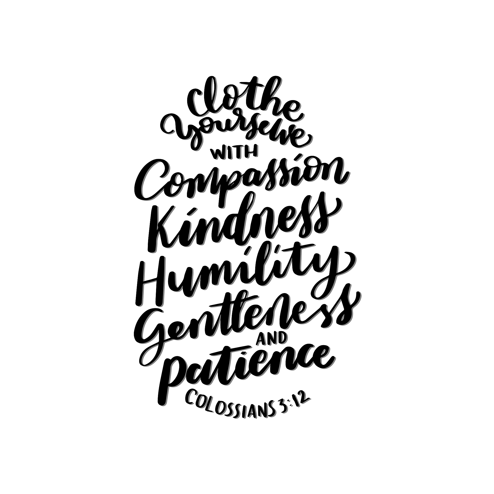 bible hand lettered quote.